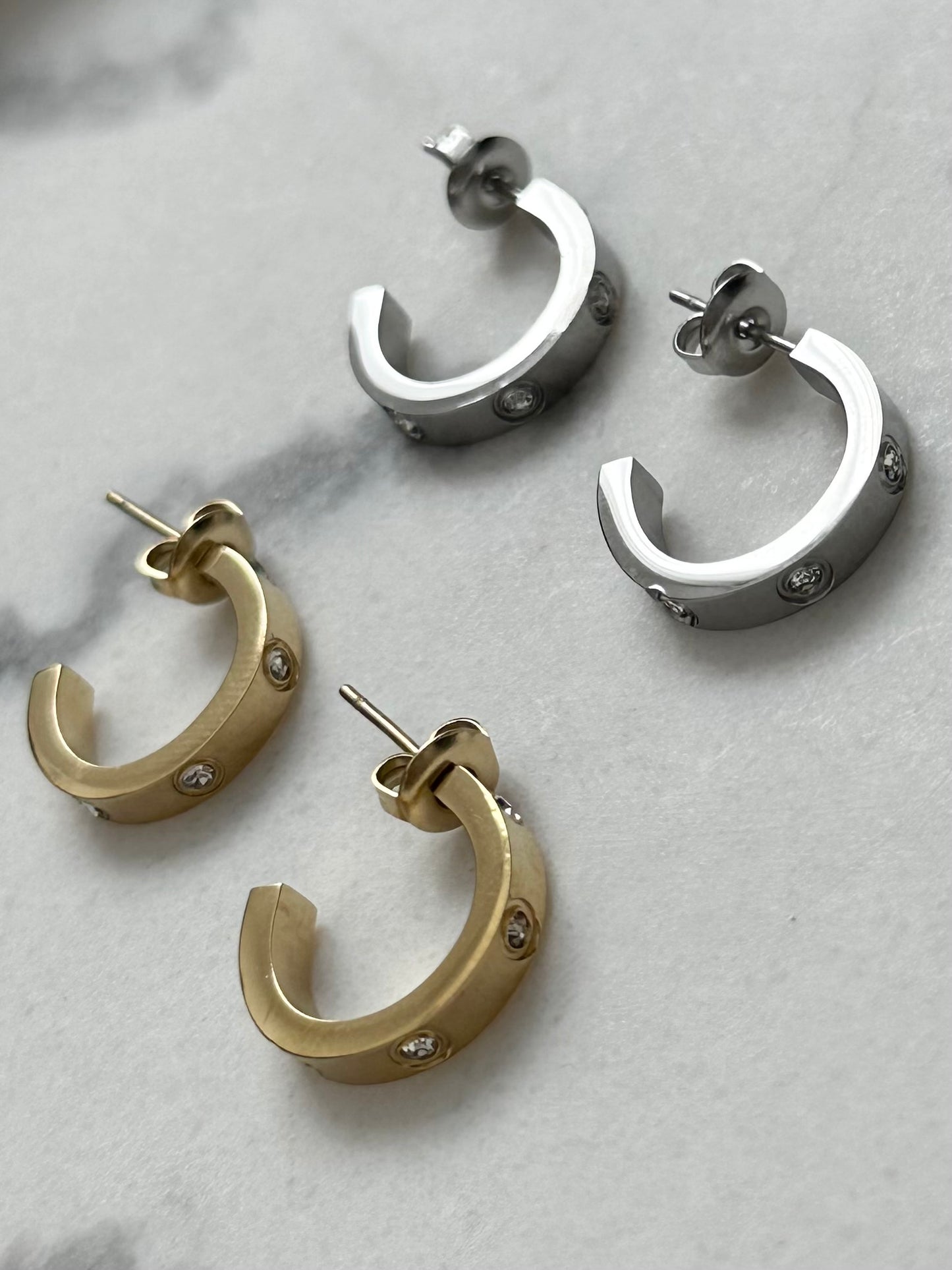 Boucles d'oreilles créole brillante