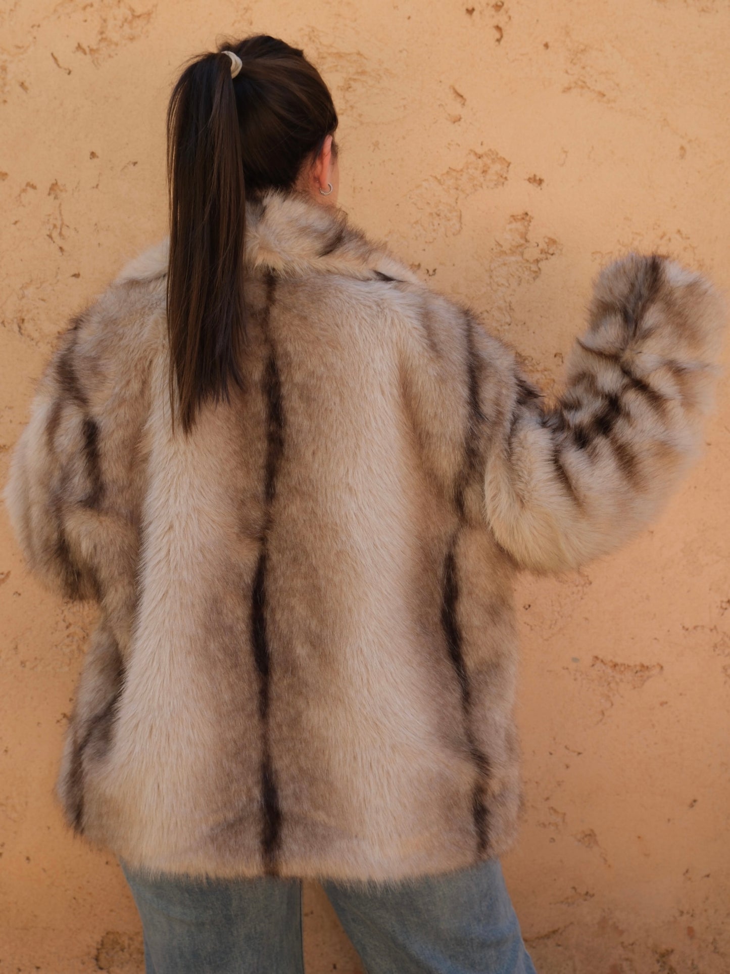 Veste moumoute Beige/marron