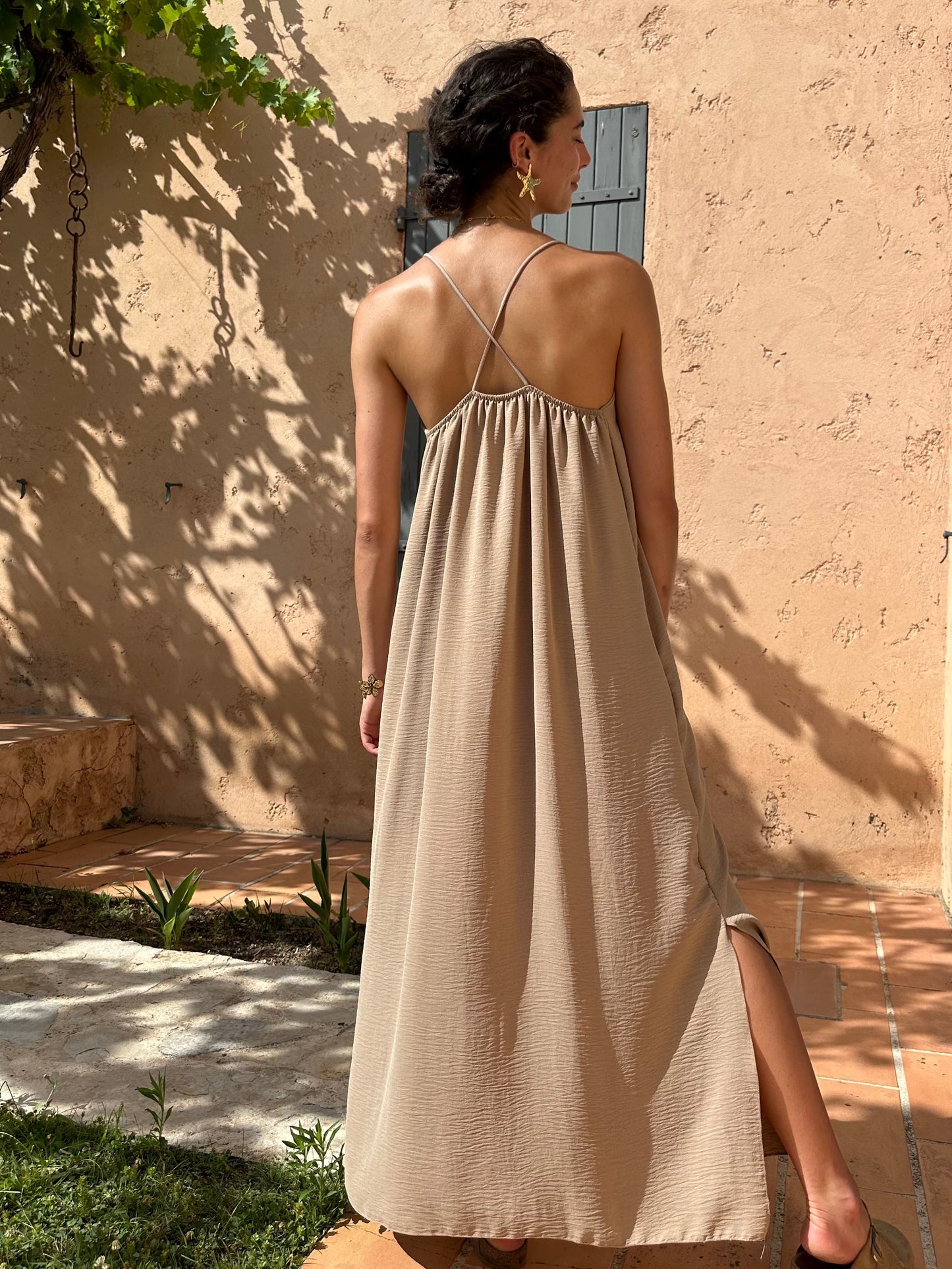 Robe Taupe fluide