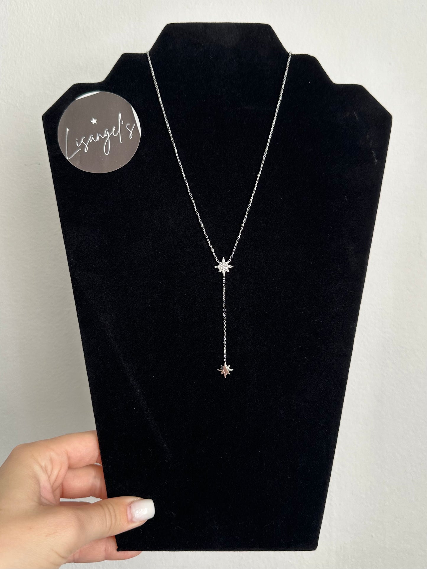 Collier Étoile filante brillant argenté
