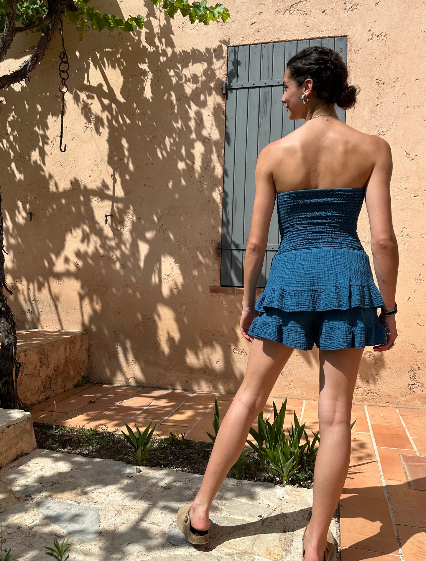 Combi short Bleue canard