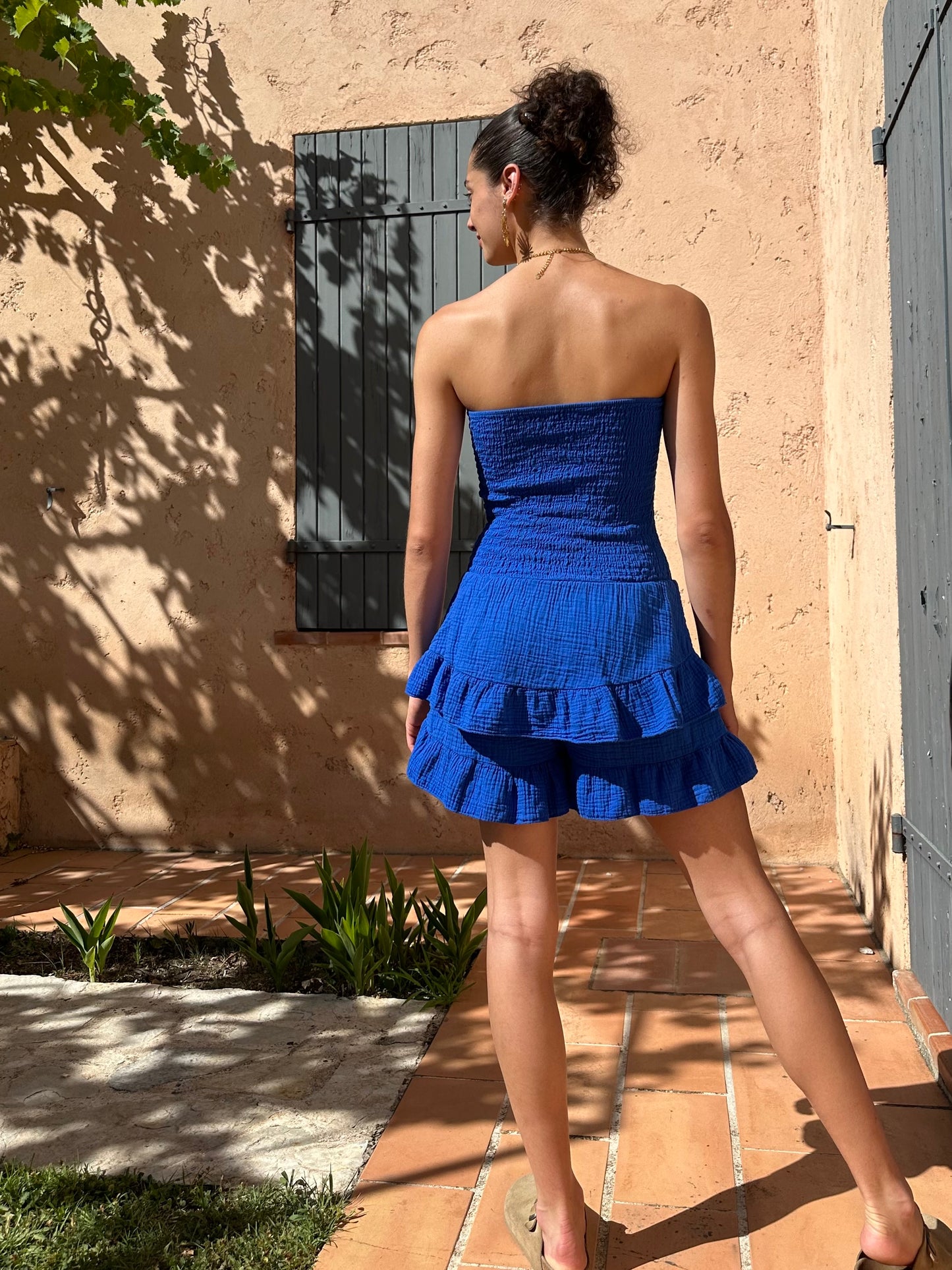 Combi short Bleue foncé