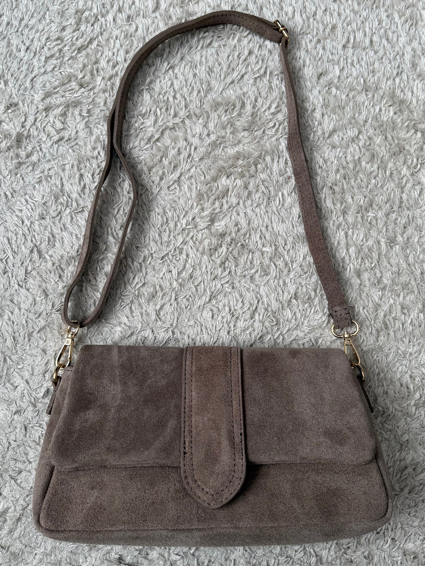 Sac cuir daim Beige