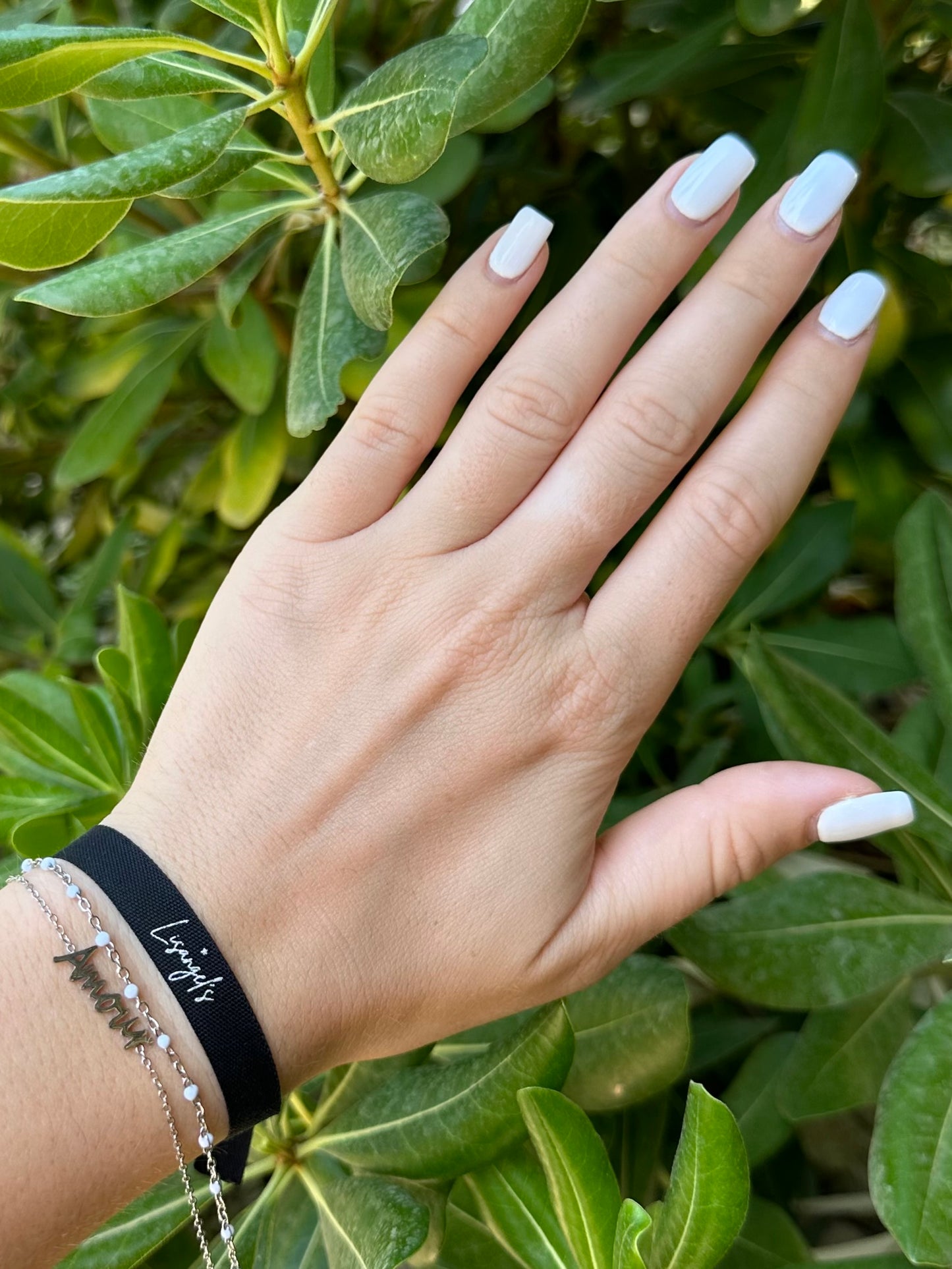 Bracelet Amour argenté/blanc