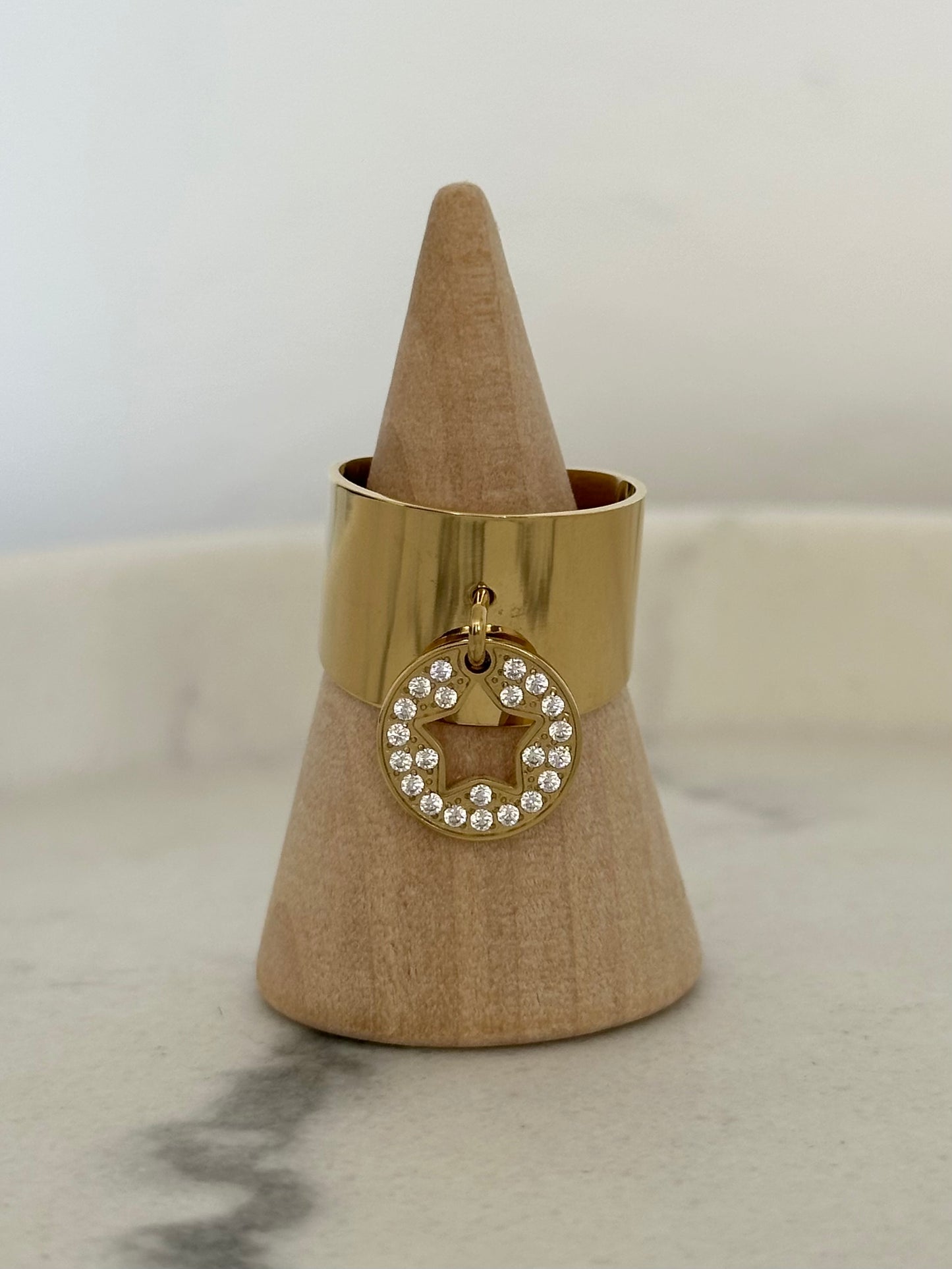 Bague Étoile Brillante Doré