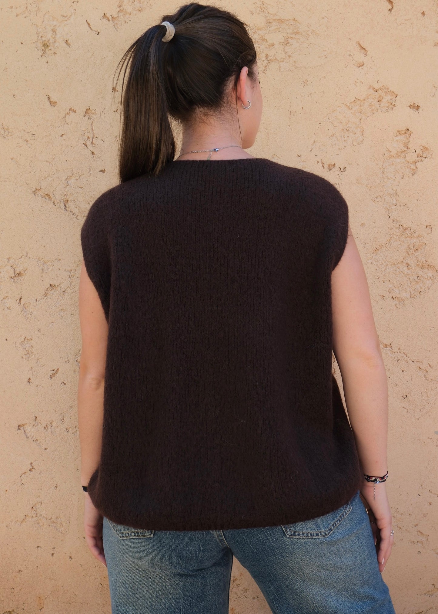 Pull sans manche Chocolat