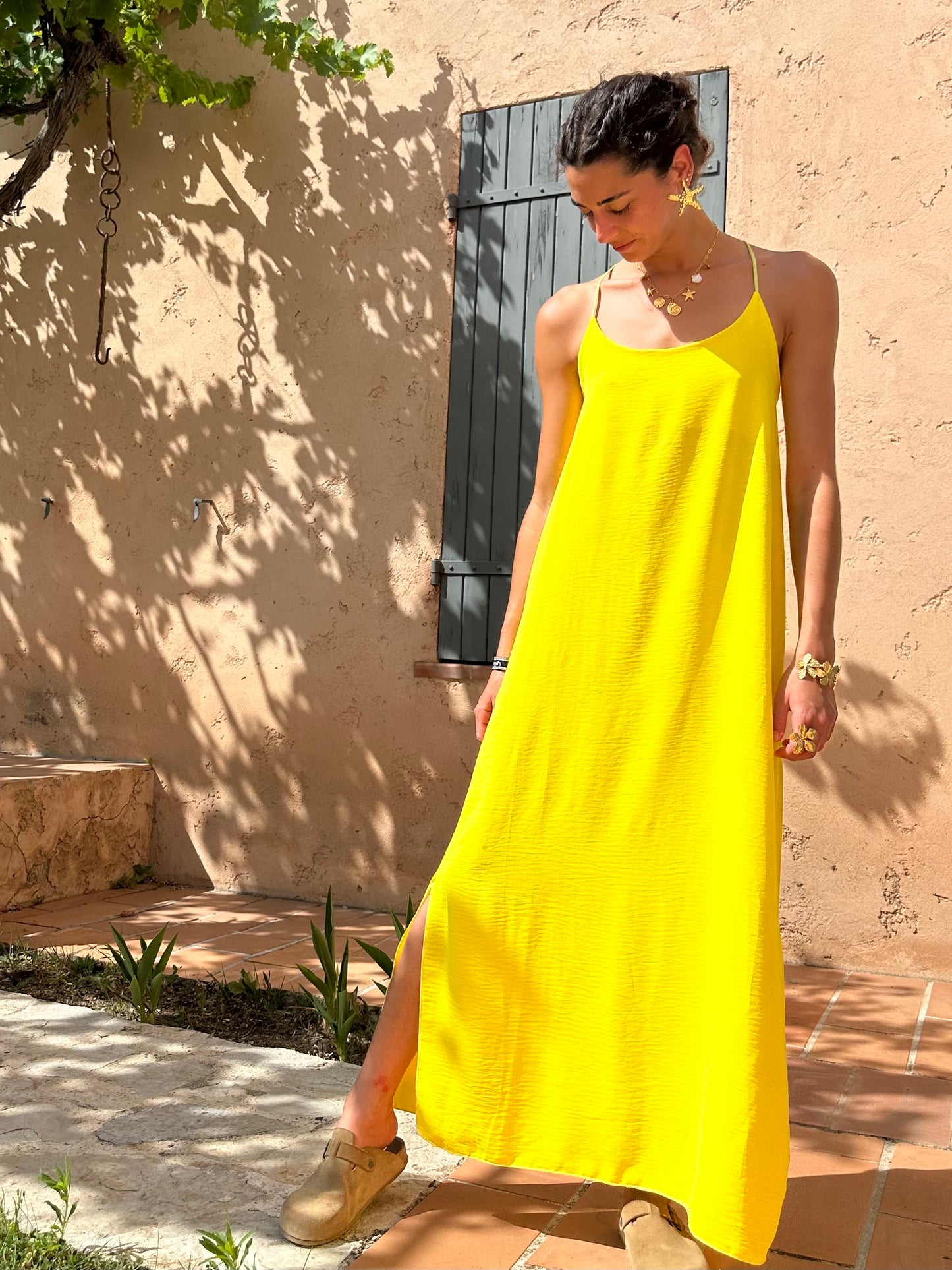 Robe Jaune fluide