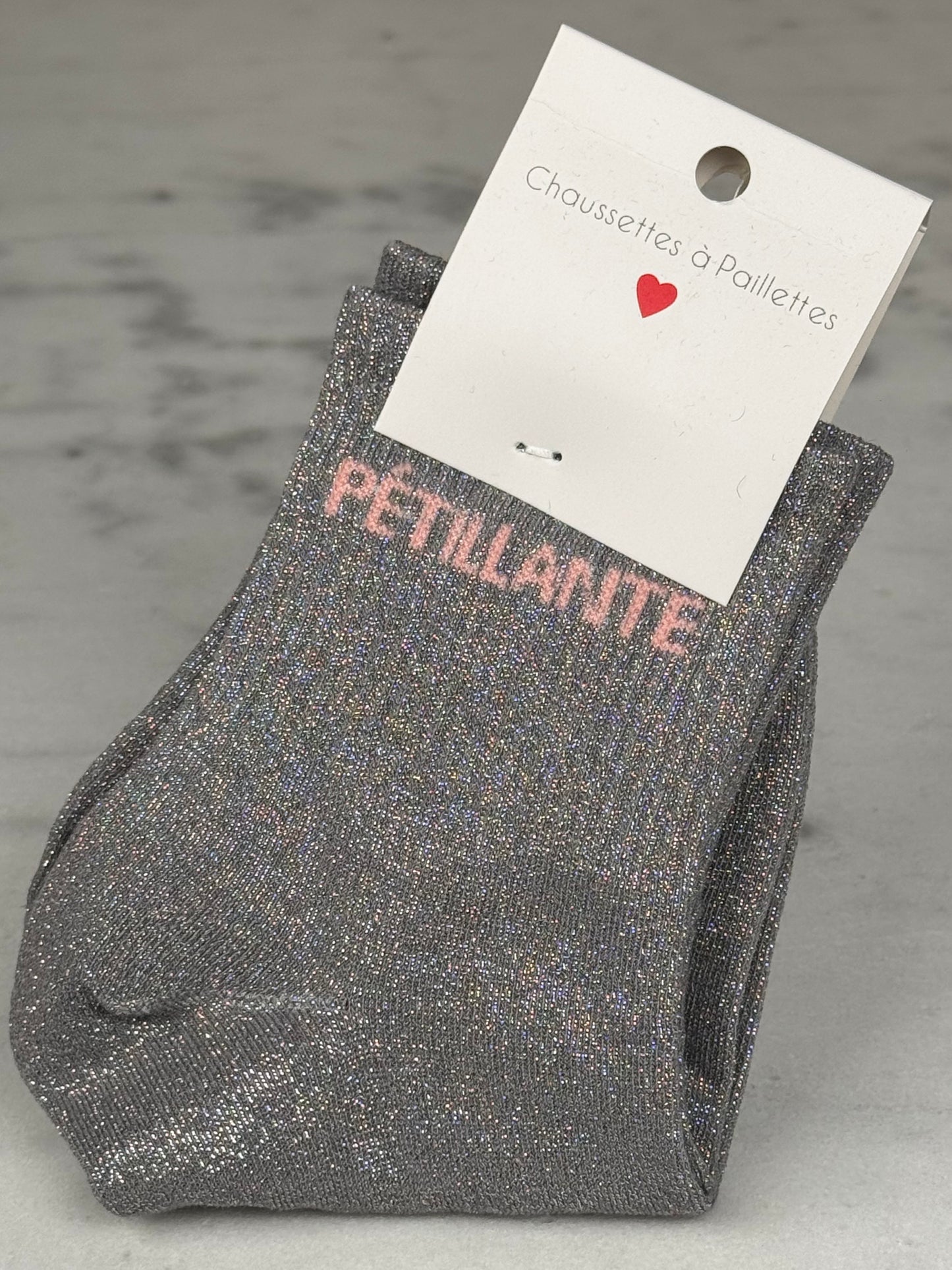 Chaussette « Pétillante » grise
