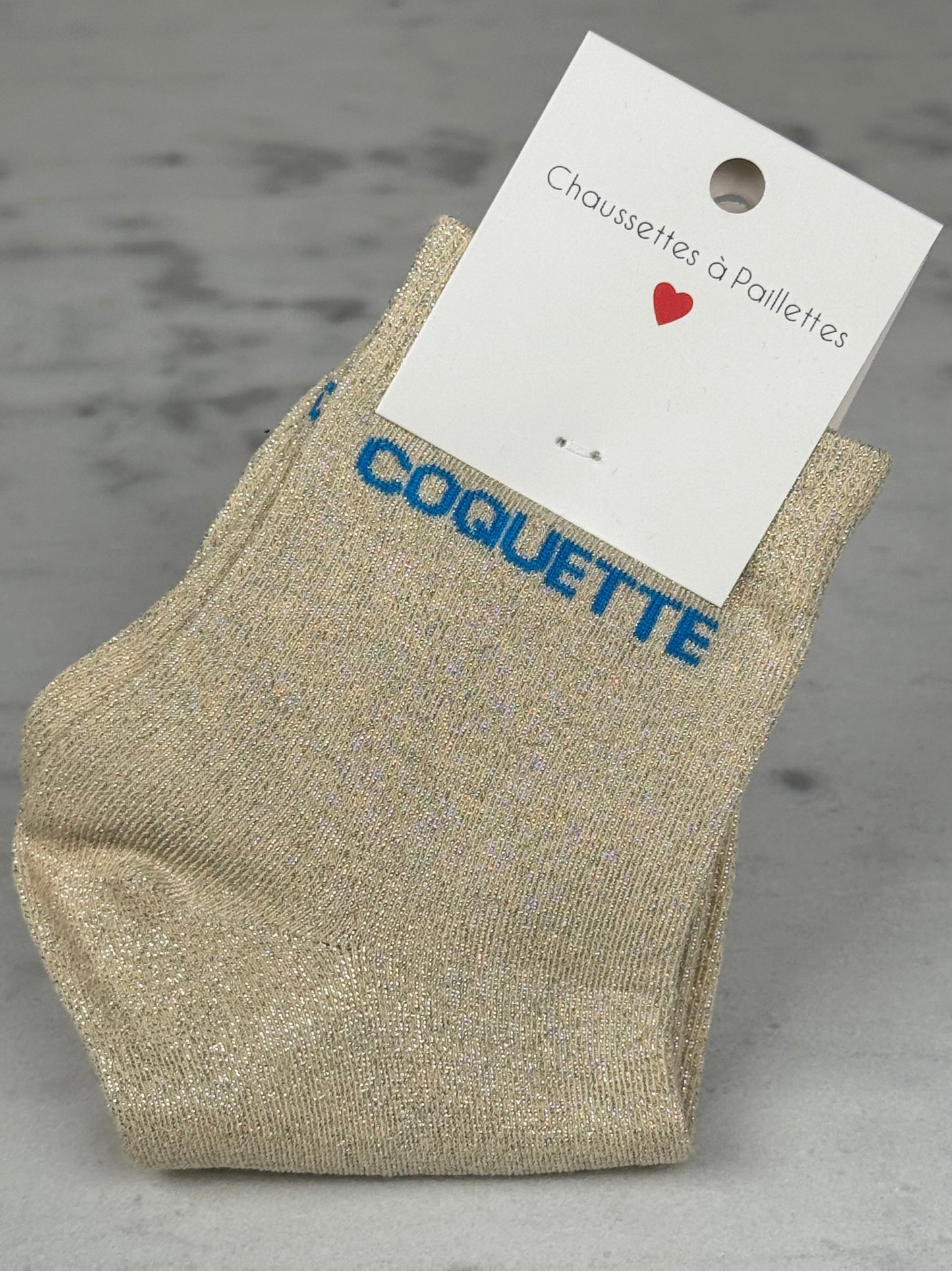 Chaussette « Coquette » or clair