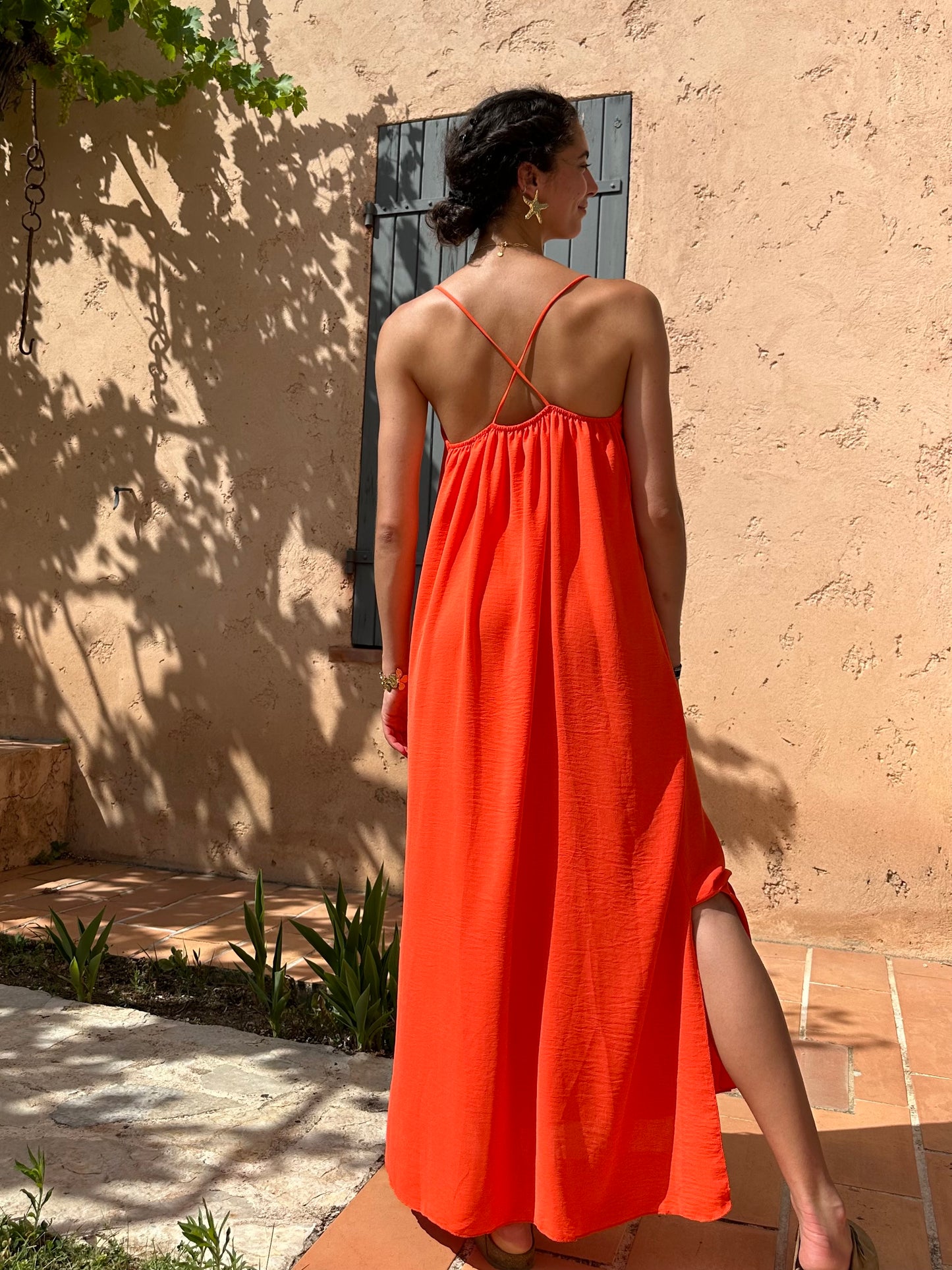 Robe Orange fluide