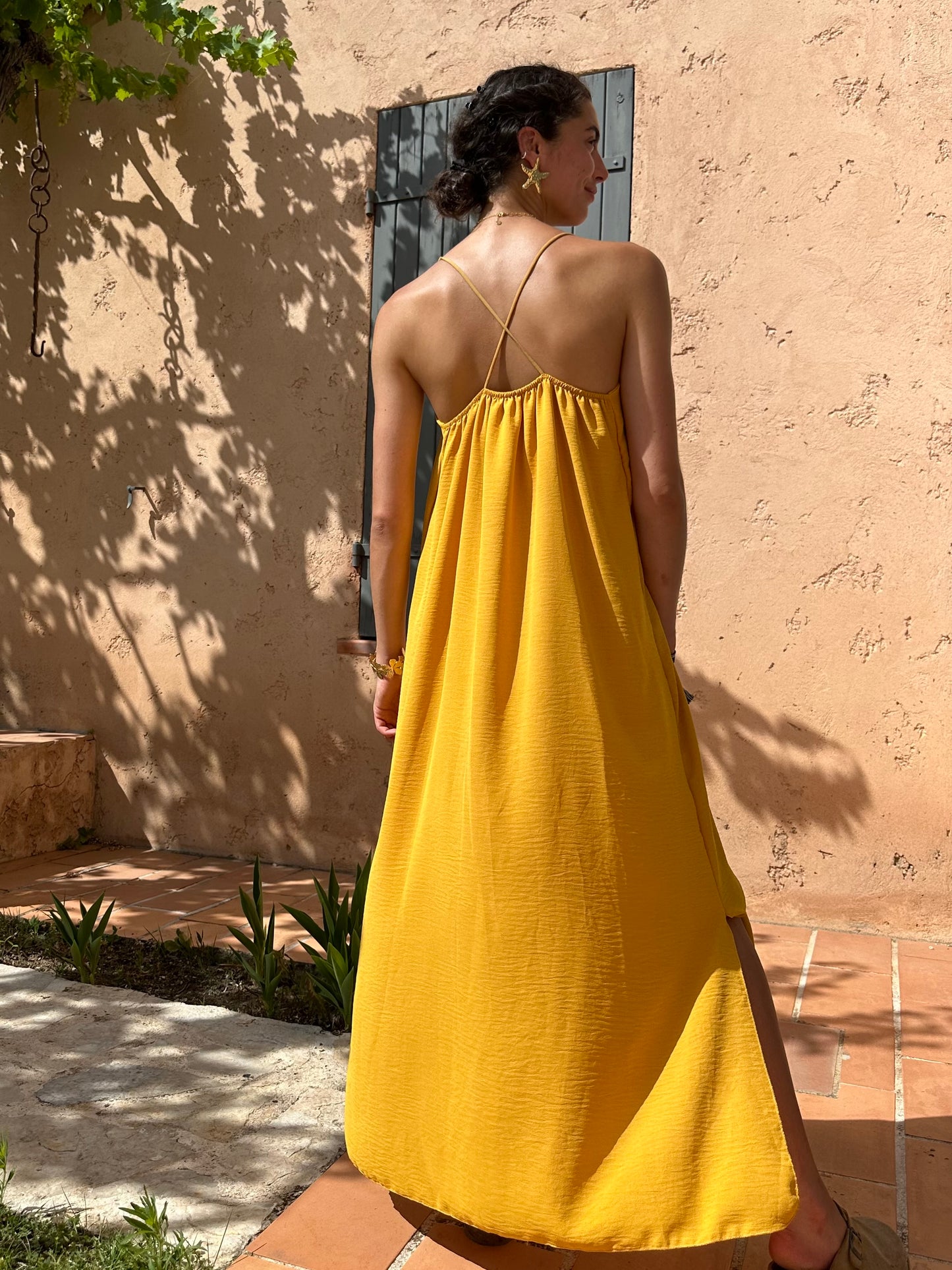 Robe fluide Moutarde