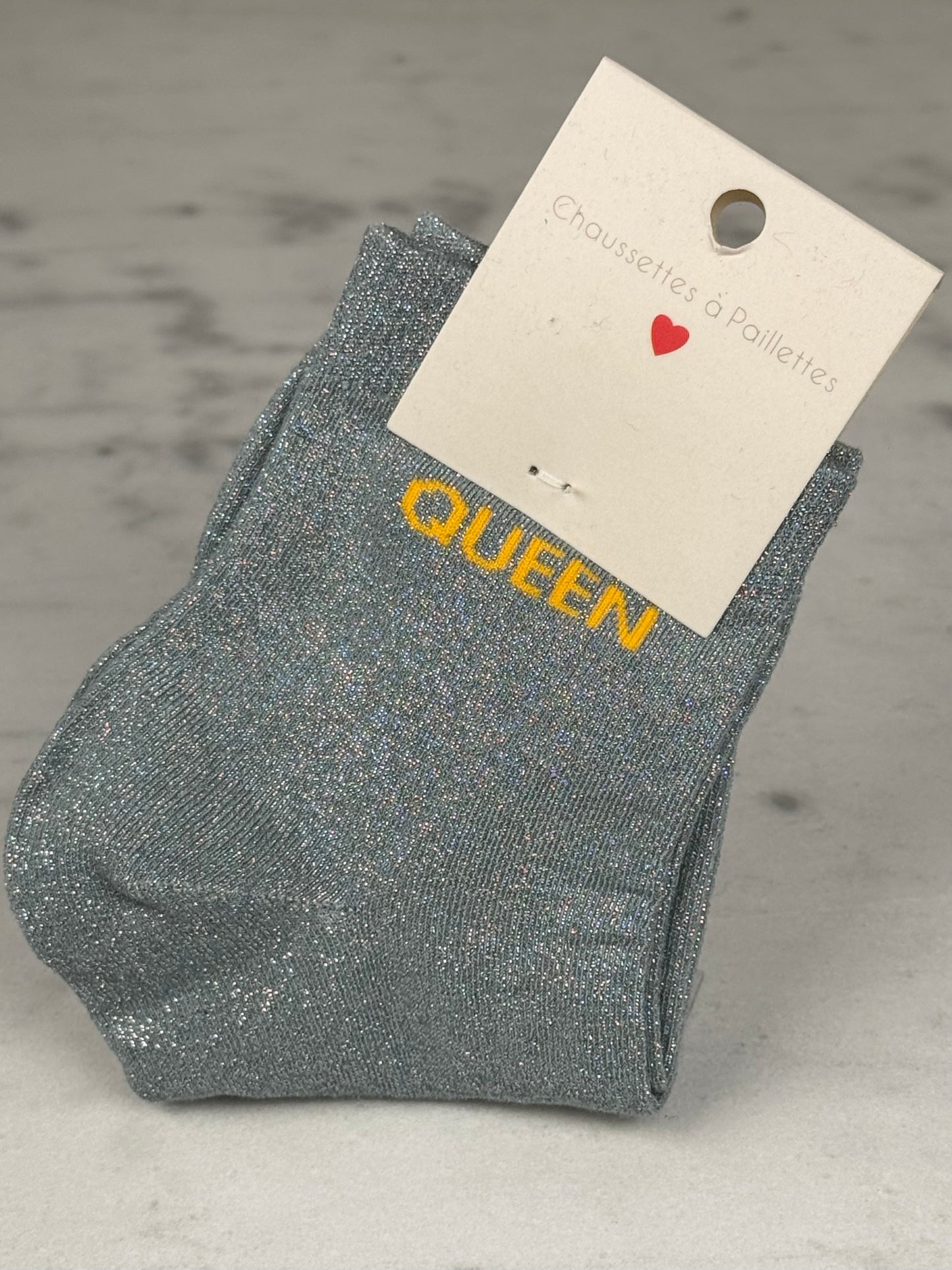 Chaussette « Queen » brillante