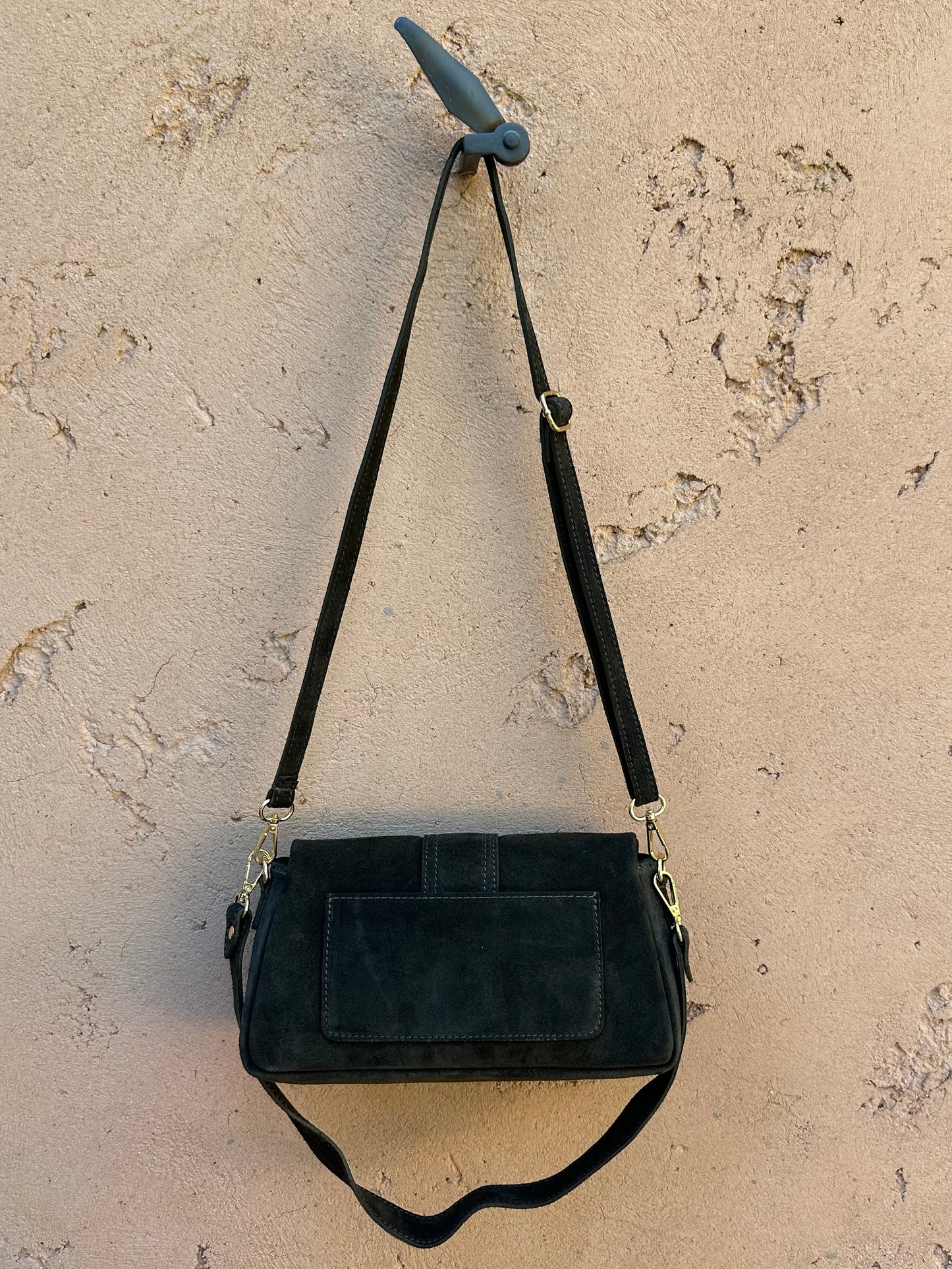 Sac cuir daim Kaki