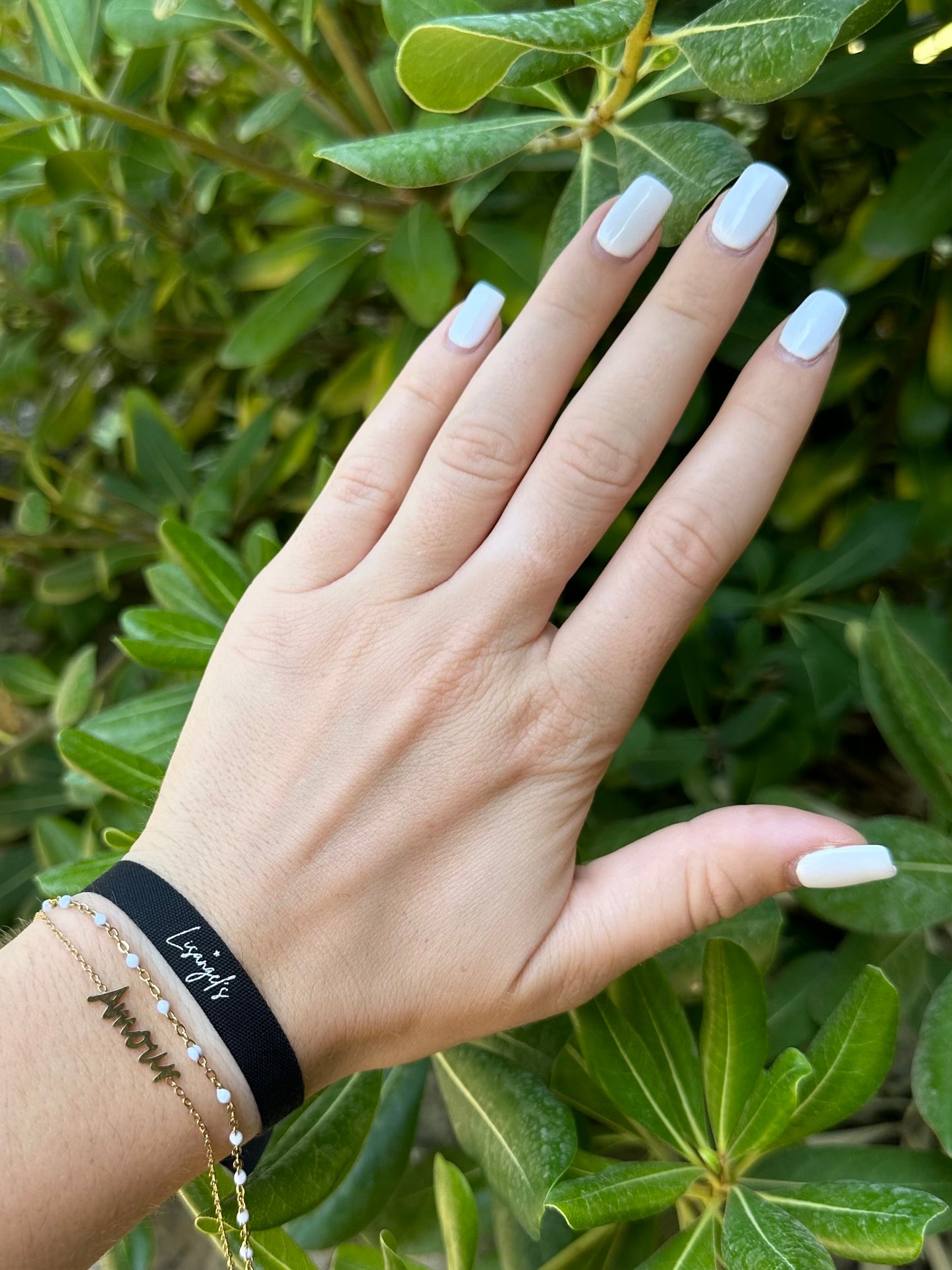 Bracelet Amour doré/blanc