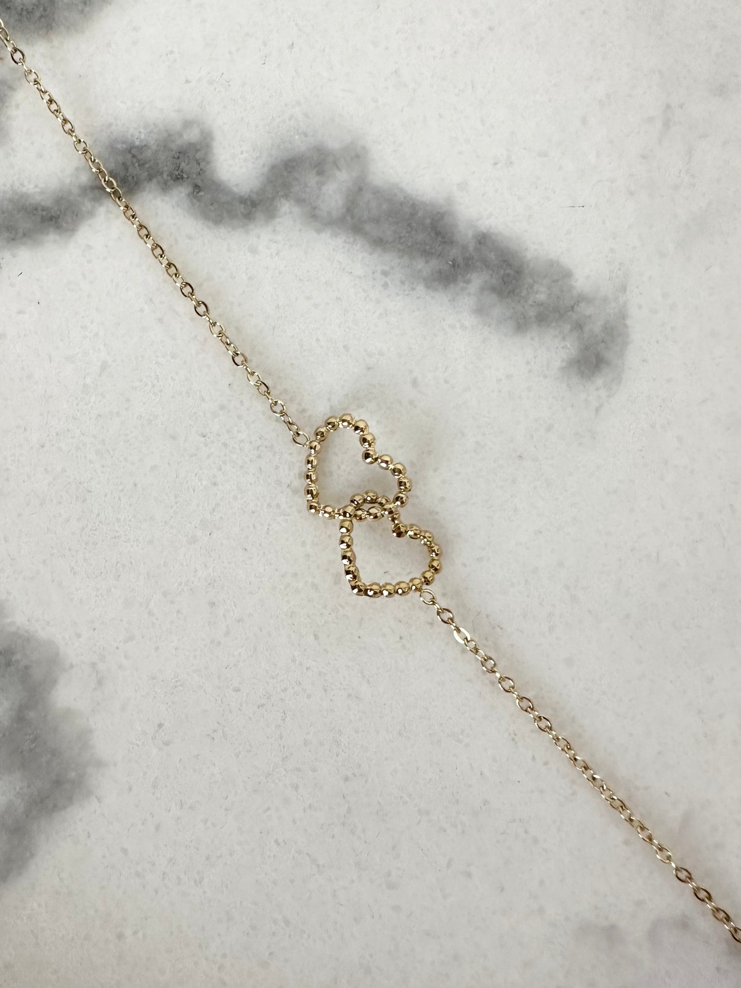 Bracelet Coeur Uni Doré