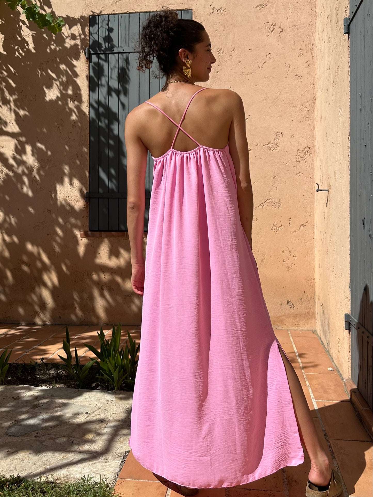 Robe Rose bonbon fluide
