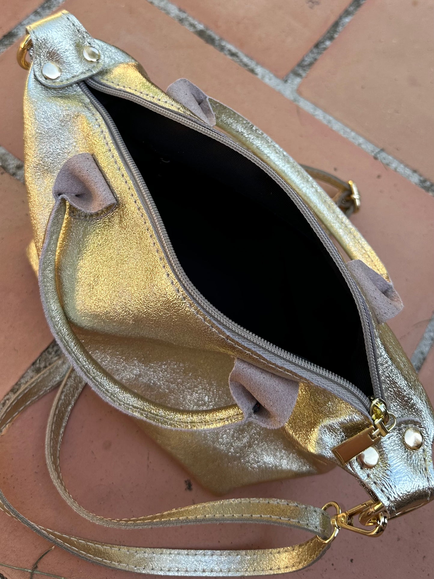 Sac Cuir Or