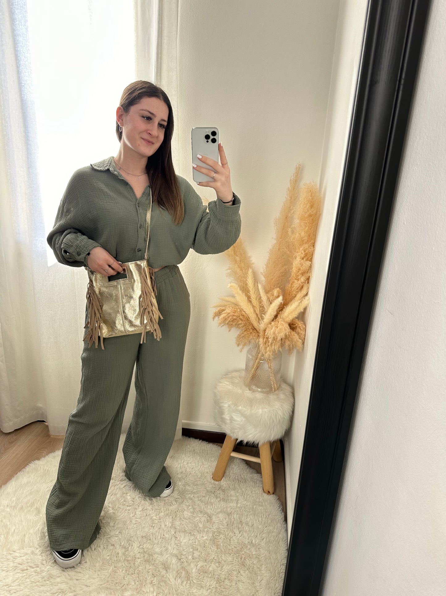 Sac Cuir Or Brillant