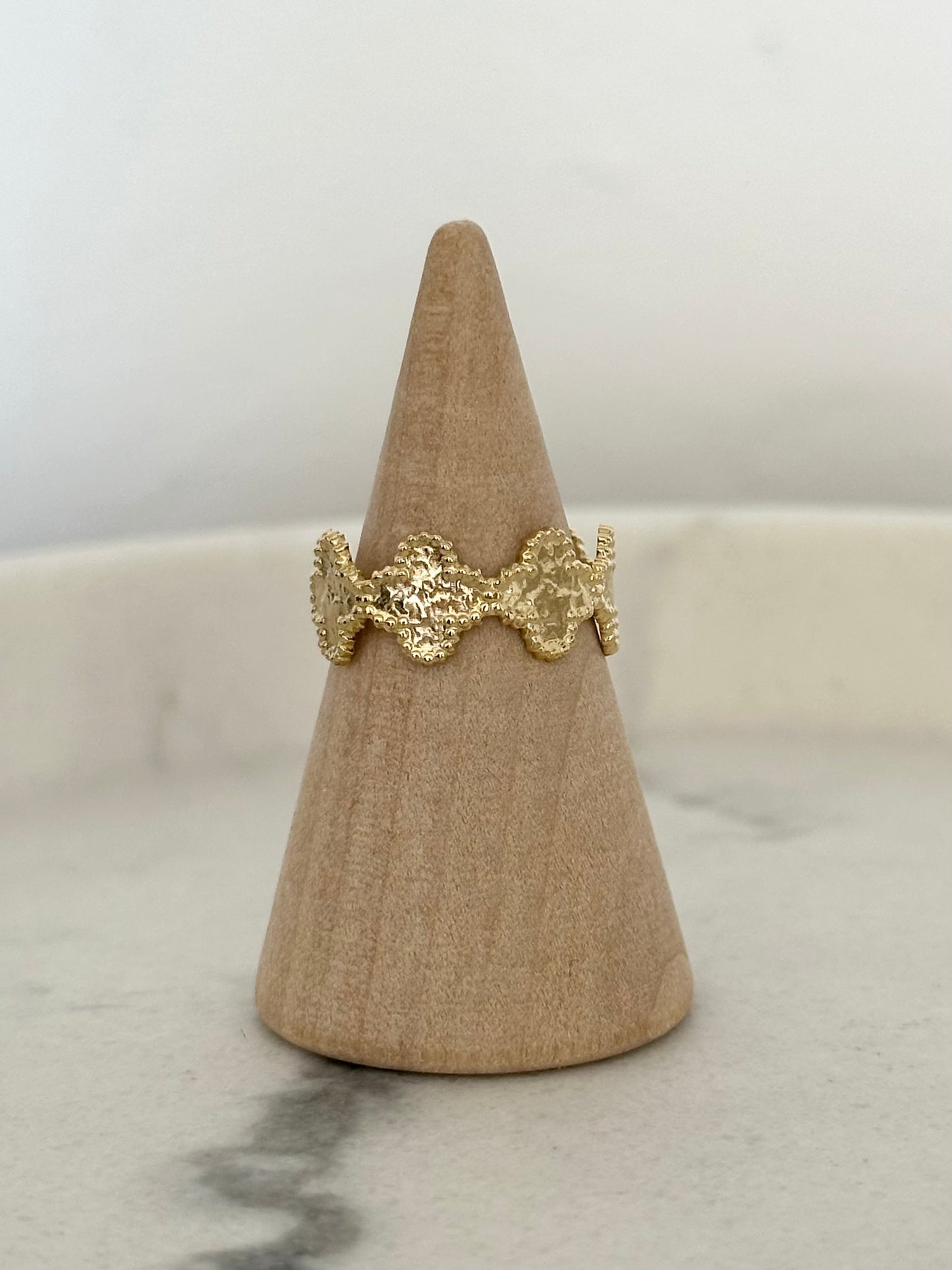 Bague Trèfle Infini Doré