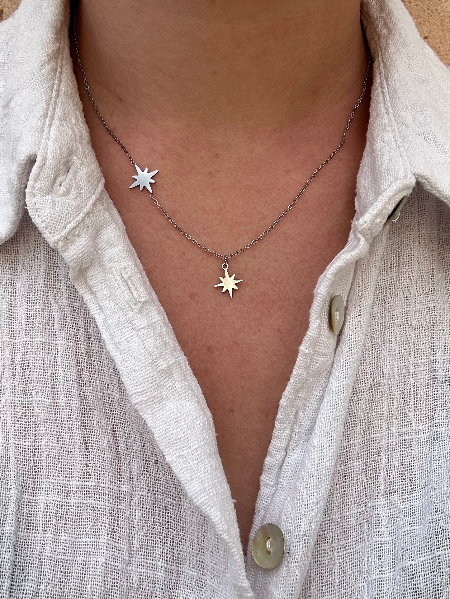 Collier Étoile filante argenté