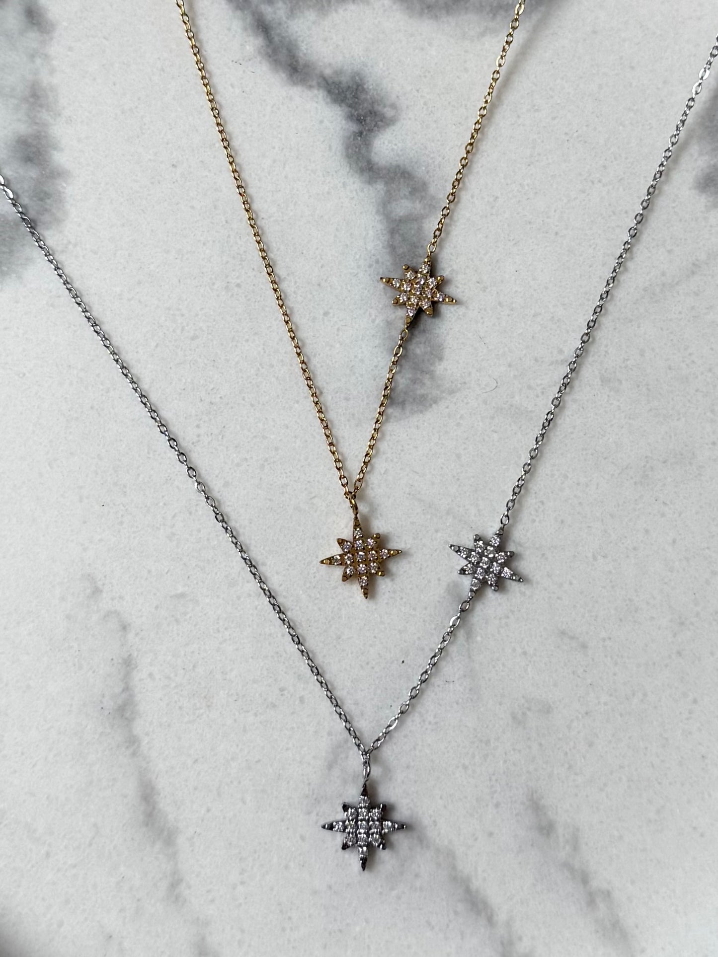 Collier Étoile filante brillant