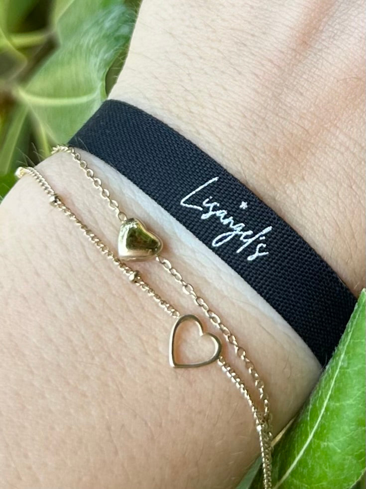 Bracelet Cœur double doré