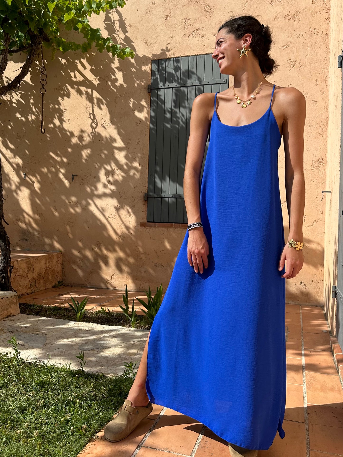 Robe Bleue foncé fluide