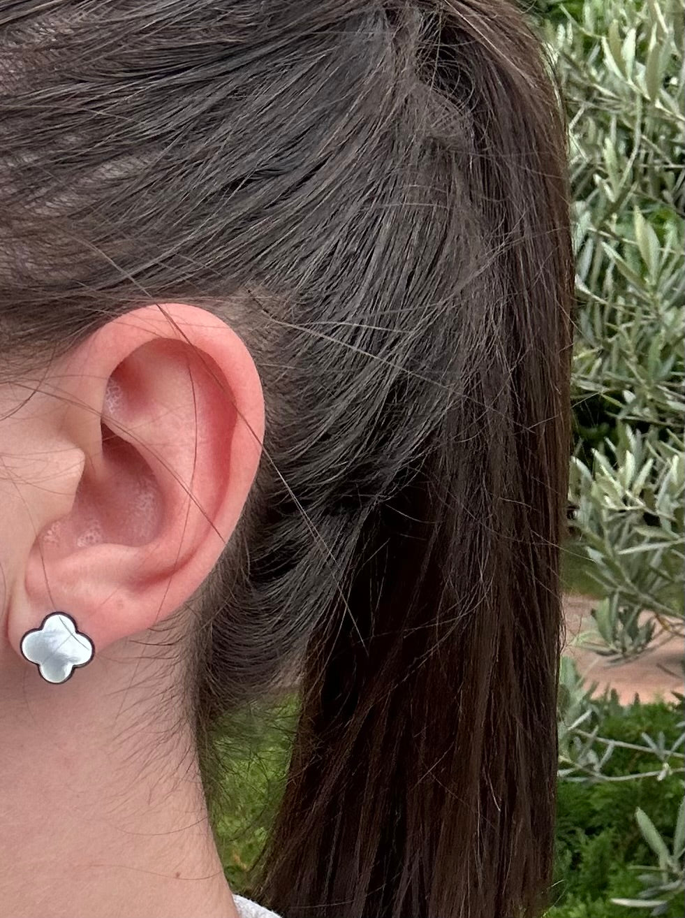 Boucles d'oreilles Coralie argenté