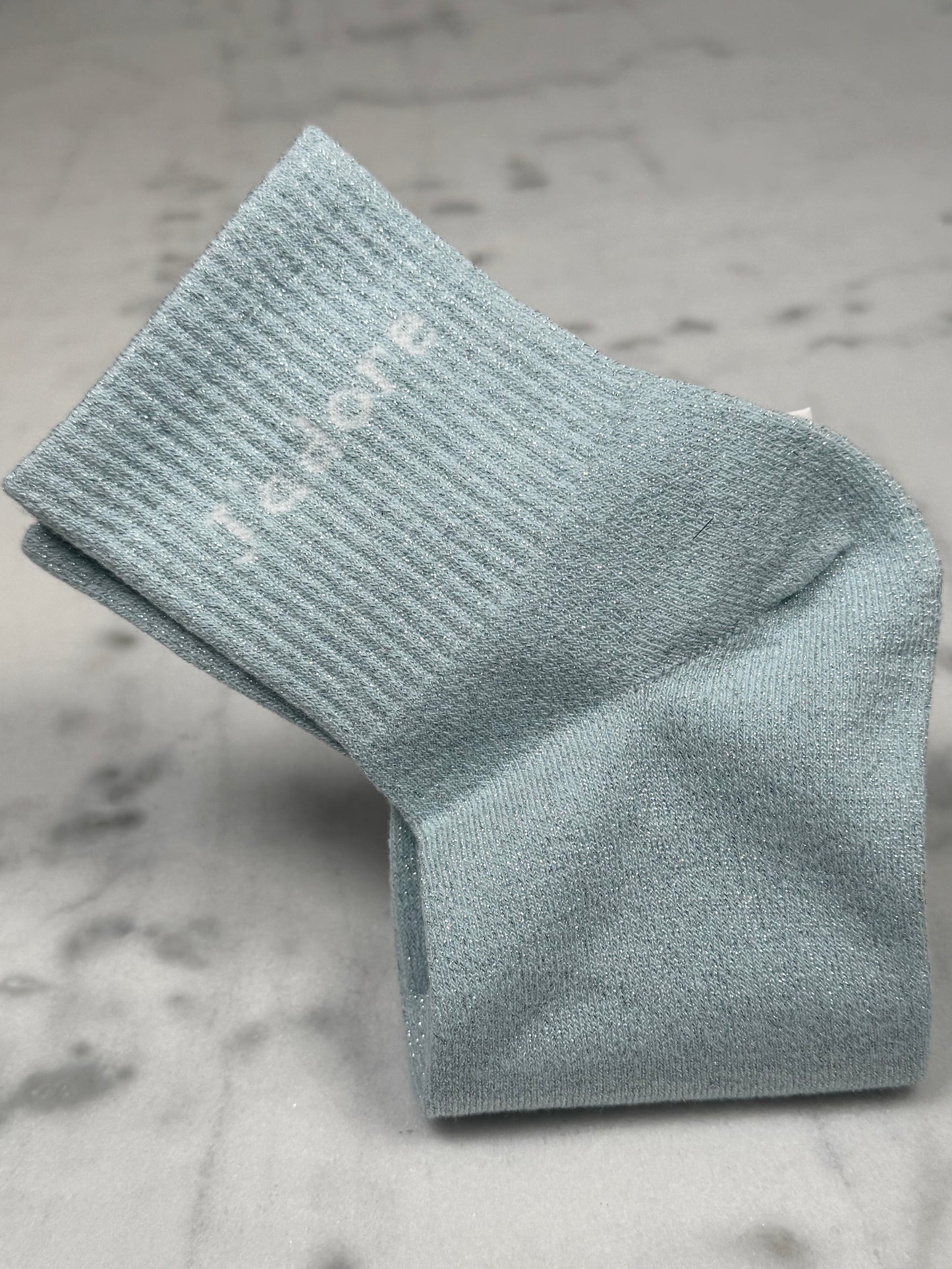 Chaussette « J’adore » brillante