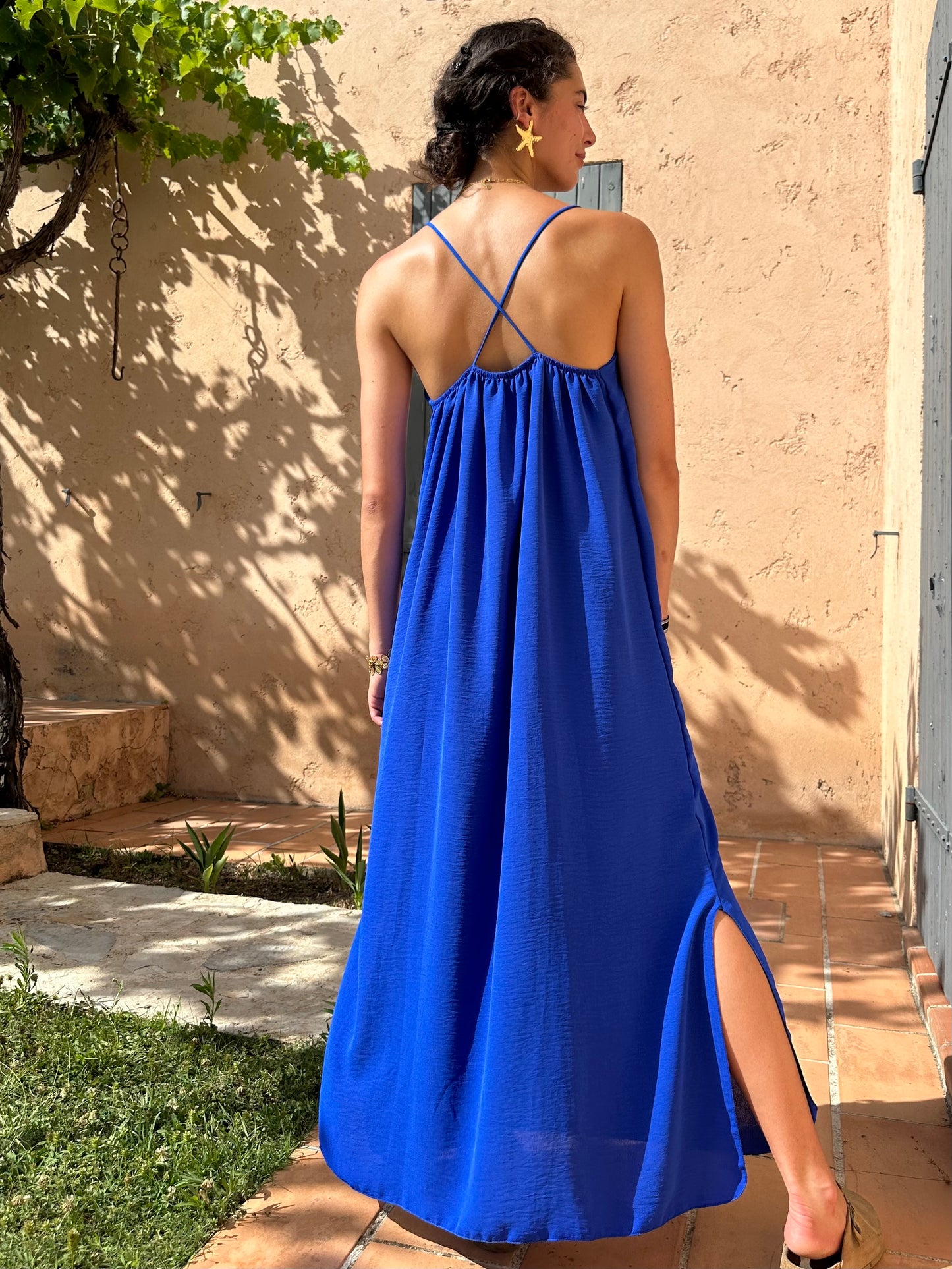 Robe Bleue foncé fluide