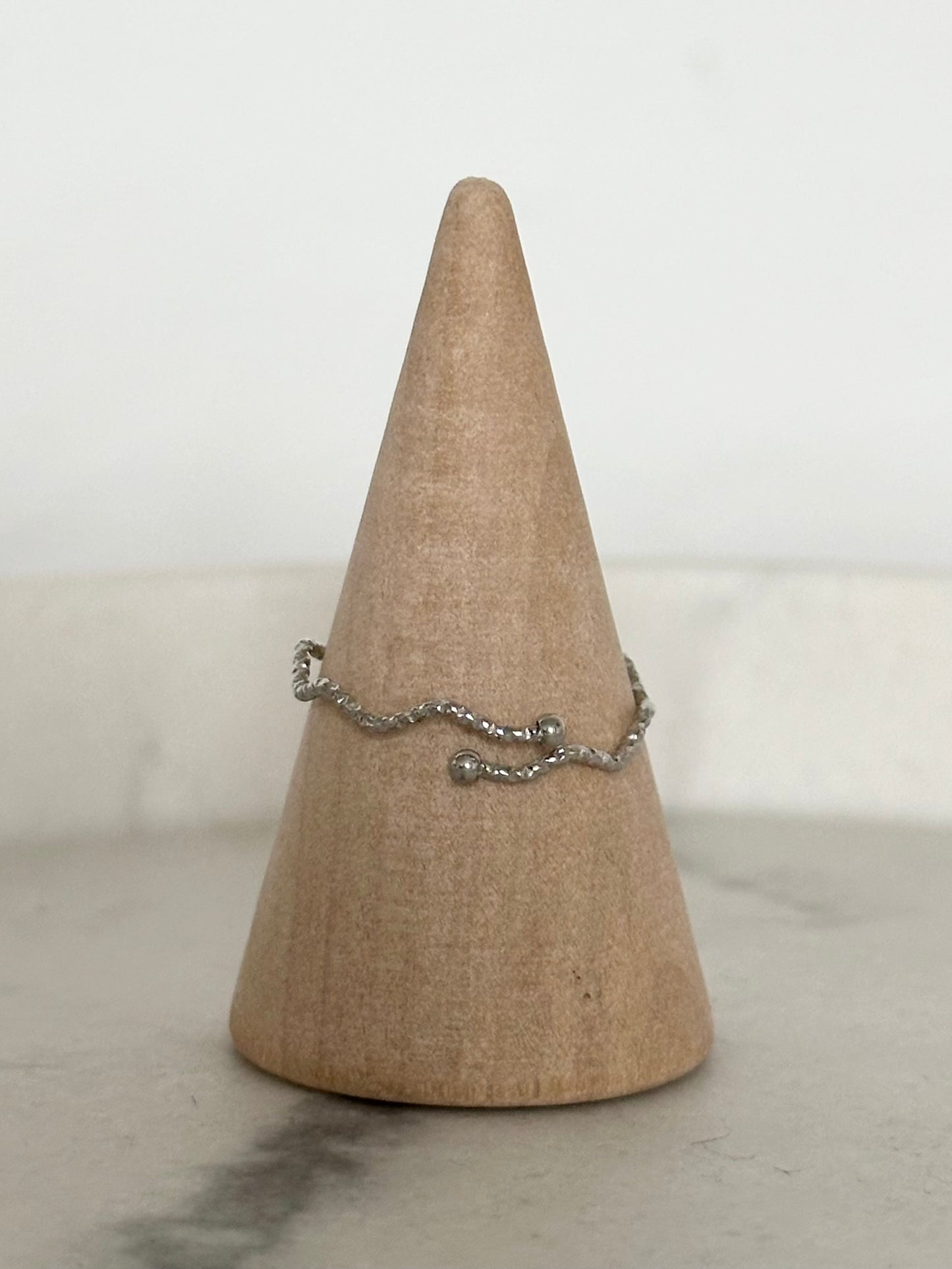 Bague Fine Vague Argenté