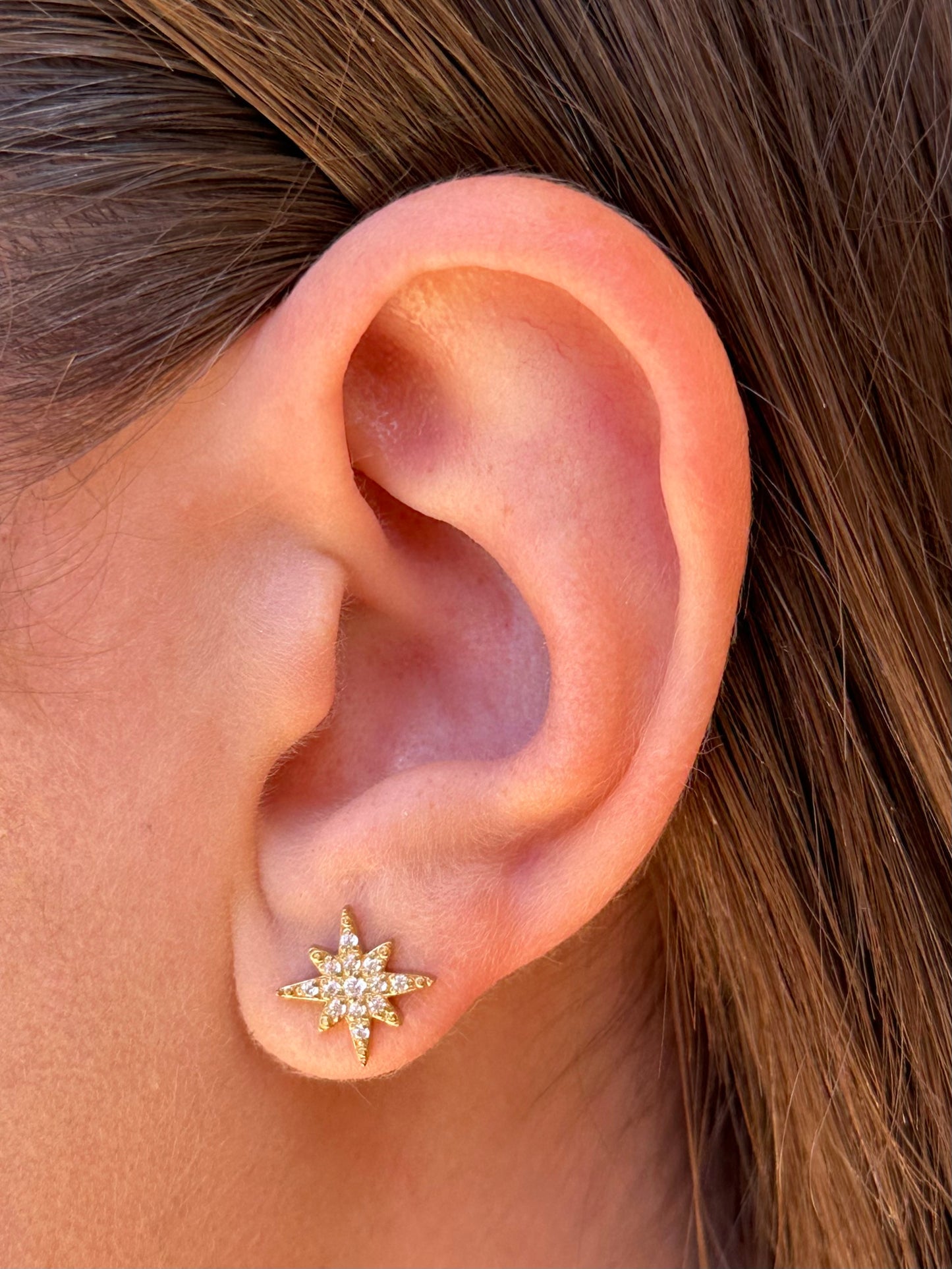 Boucles d'oreilles Perle doré