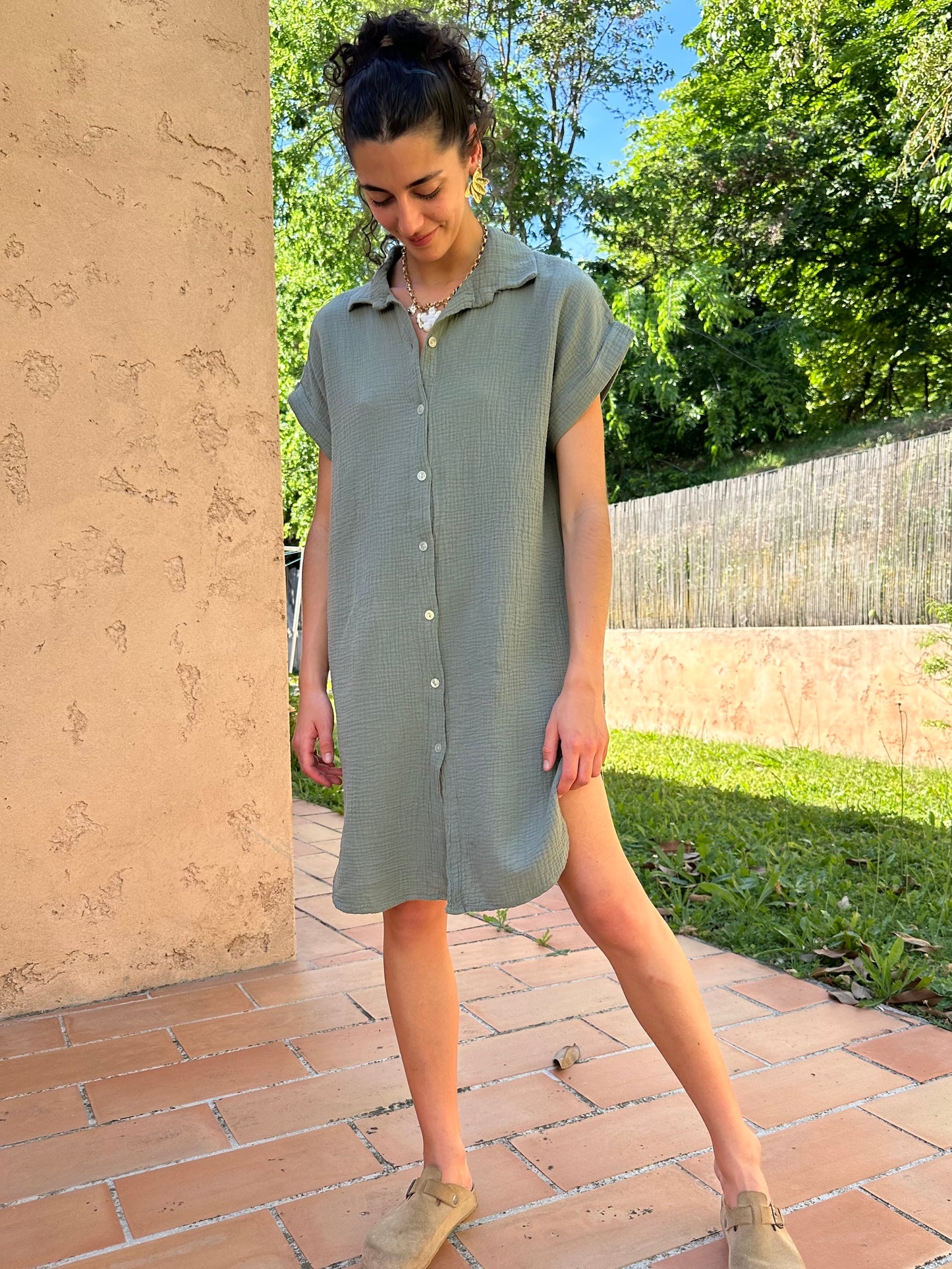 Robe Chemise Kaki