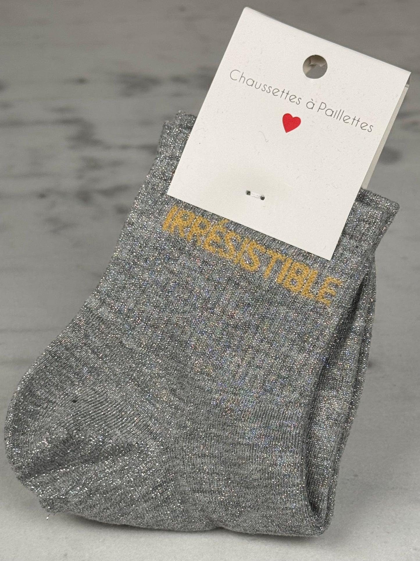 Chaussette « Irrésistible » grise