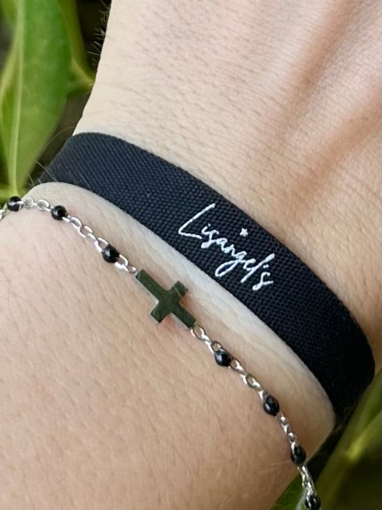 Bracelet Lowënna argenté/noir