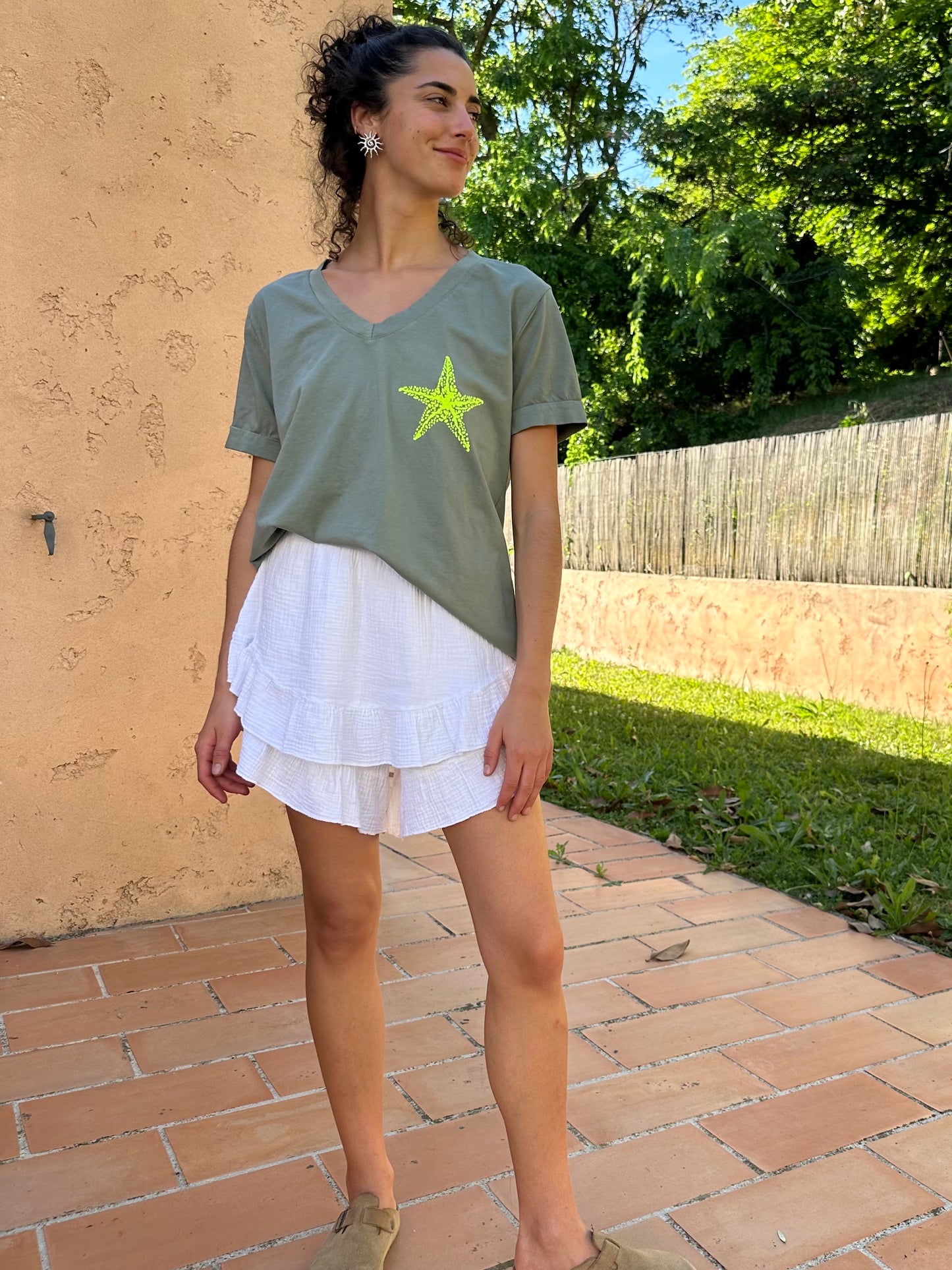 Tee shirt Ciao Bella Kaki