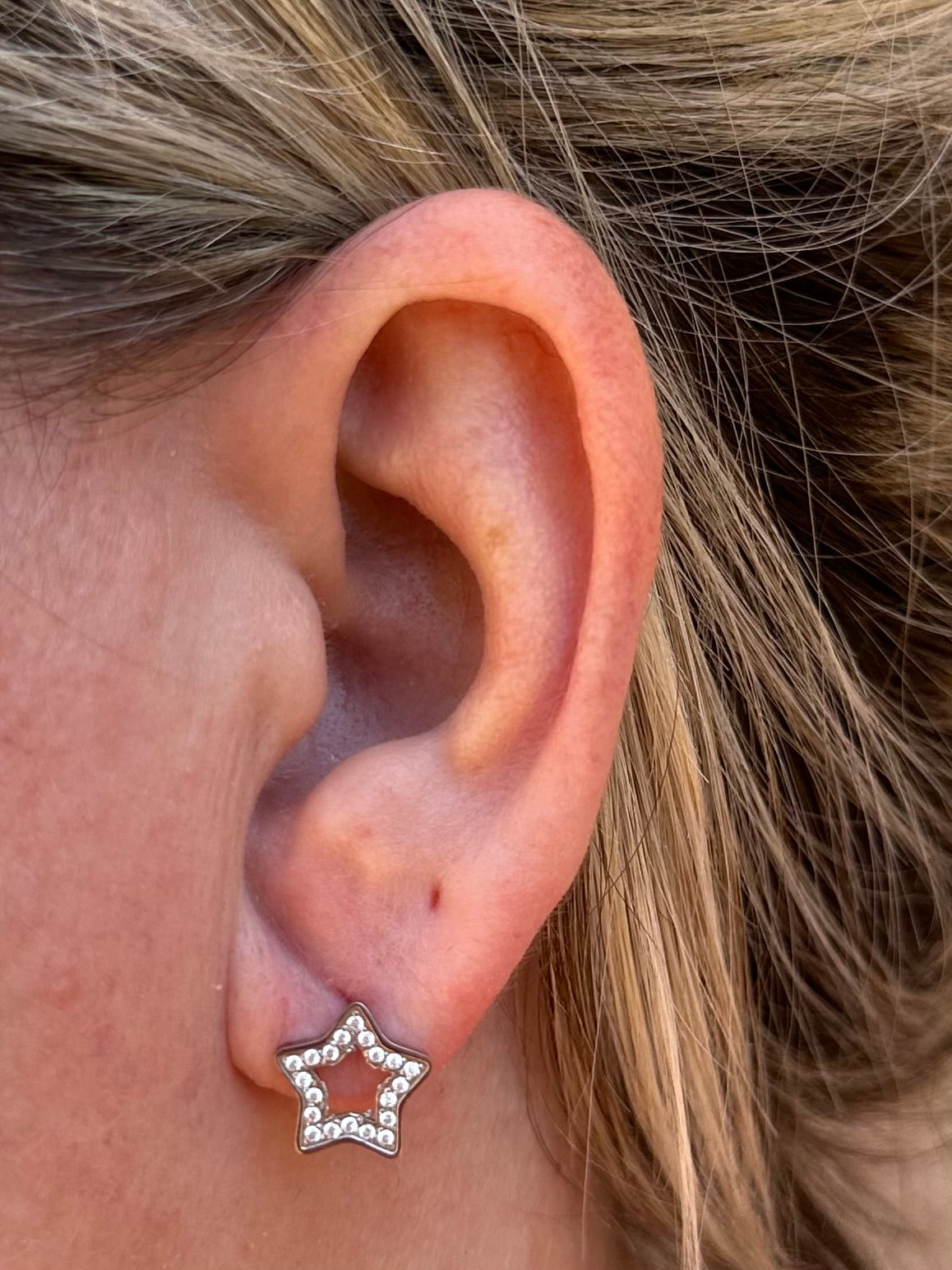 Boucles d'oreilles Étoile brillante argenté