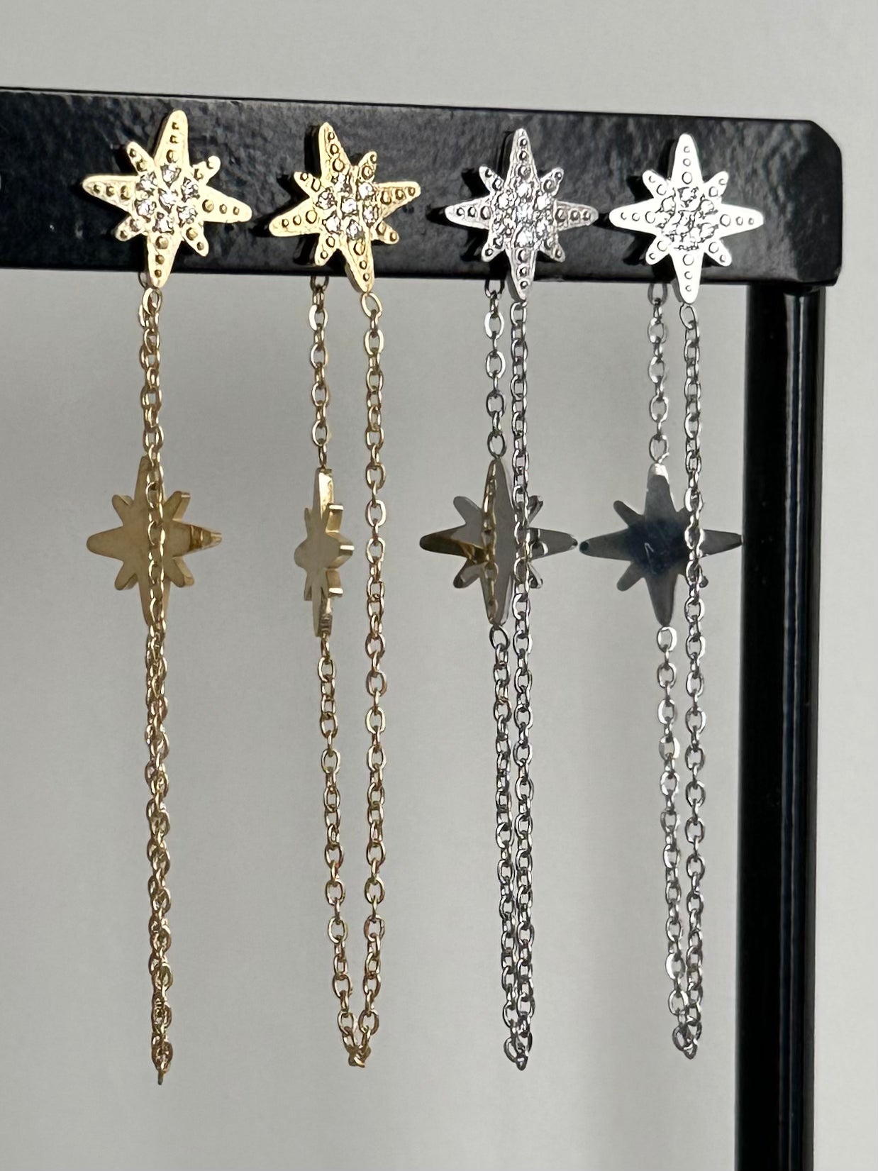 Boucles d'oreilles étoile filante