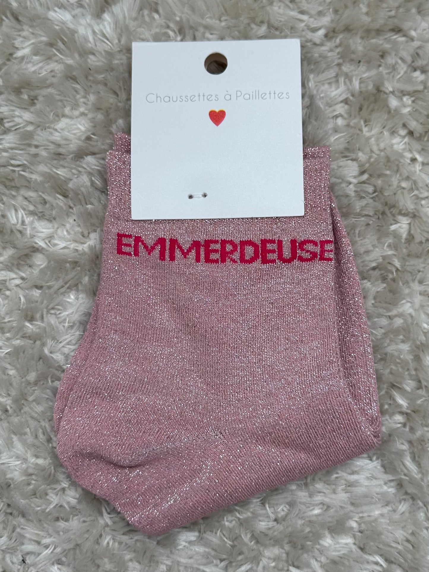 Chaussette « Emmerdeuse » brillante