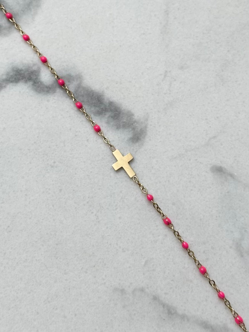 Bracelet Lowënna doré/rose