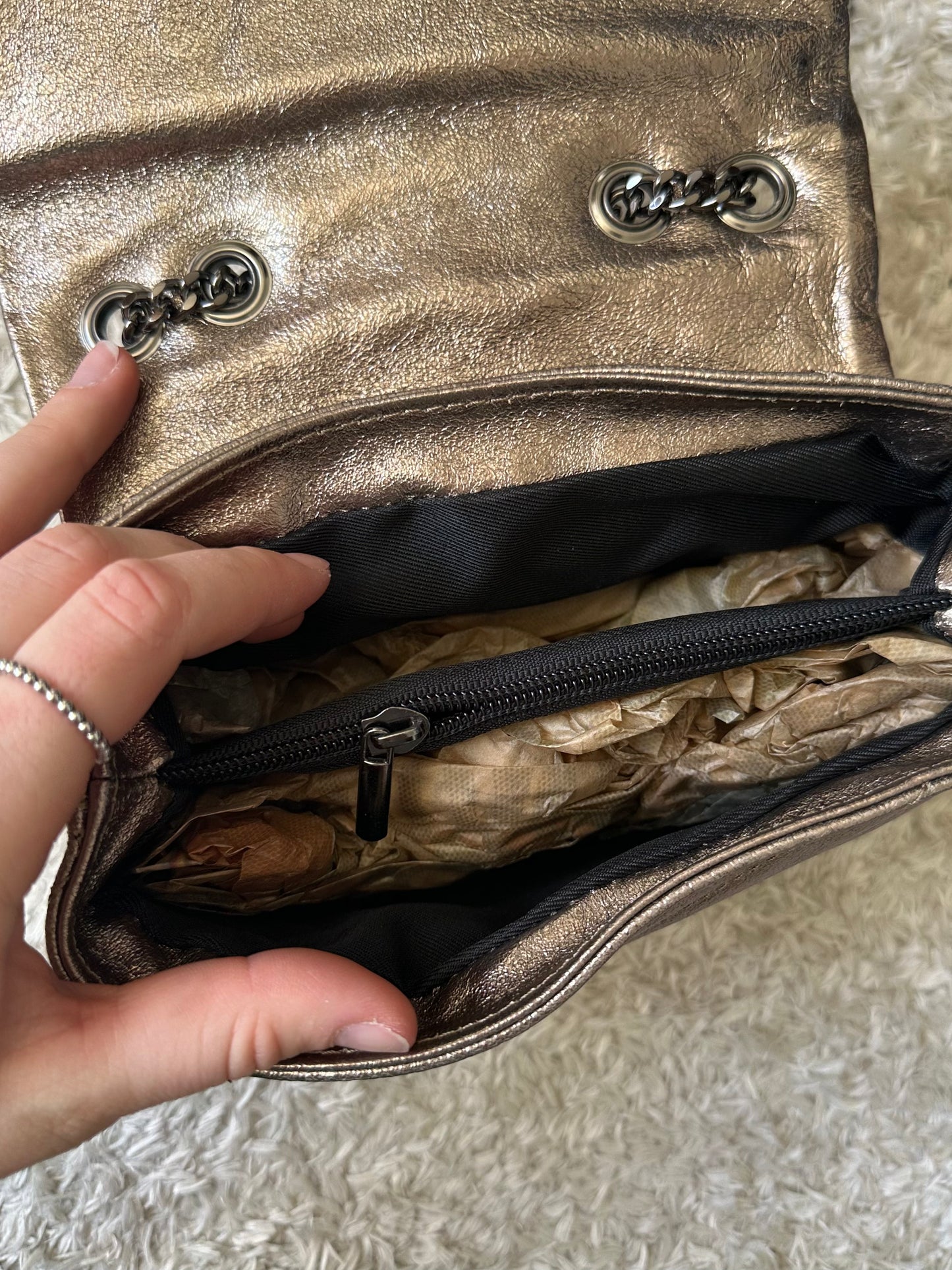 Sac cuir bronze