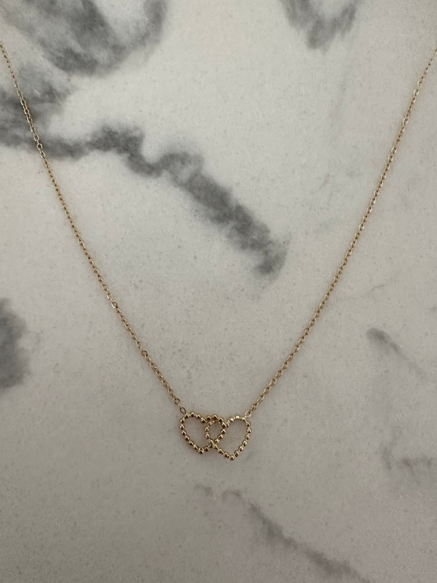 Collier Coeur Uni Doré