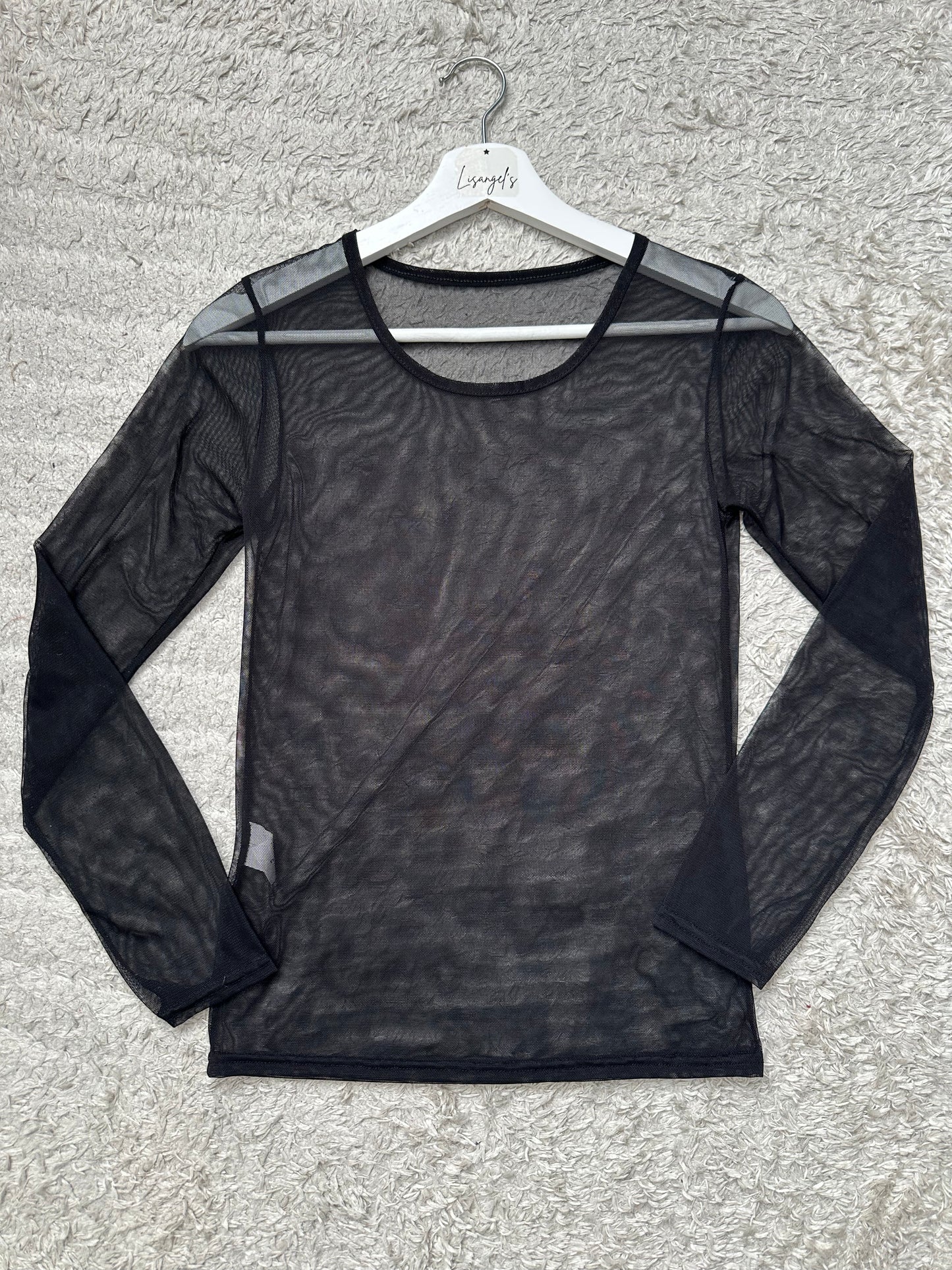 Haut transparent Noir