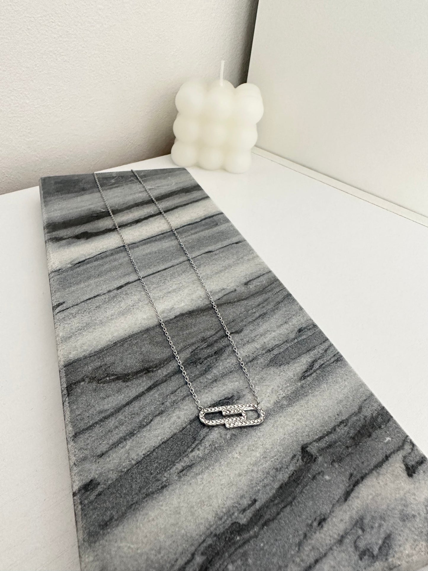 Collier Anne Sophie argenté