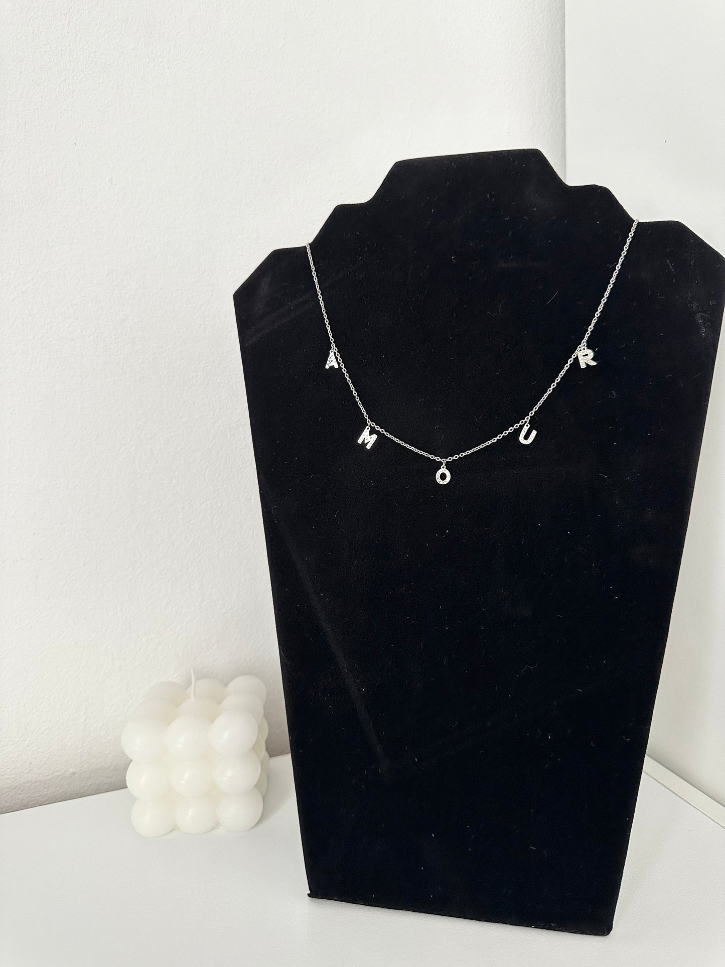 Collier Amour Brillant Argenté