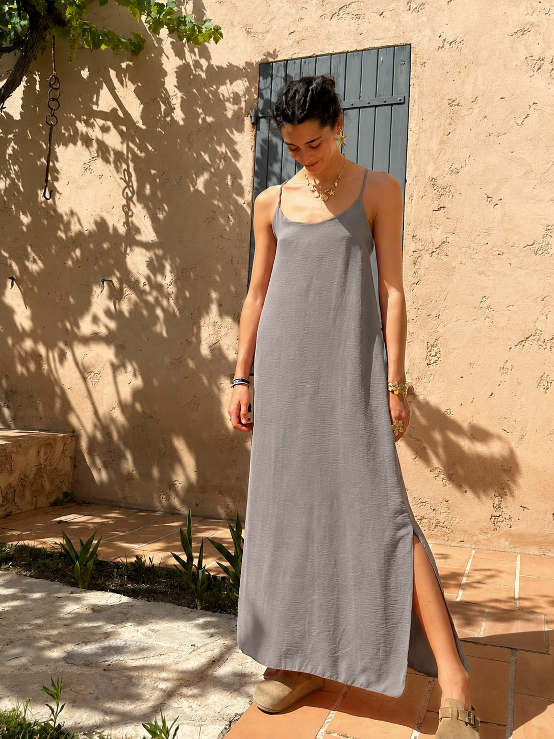 Robe Grise fluide