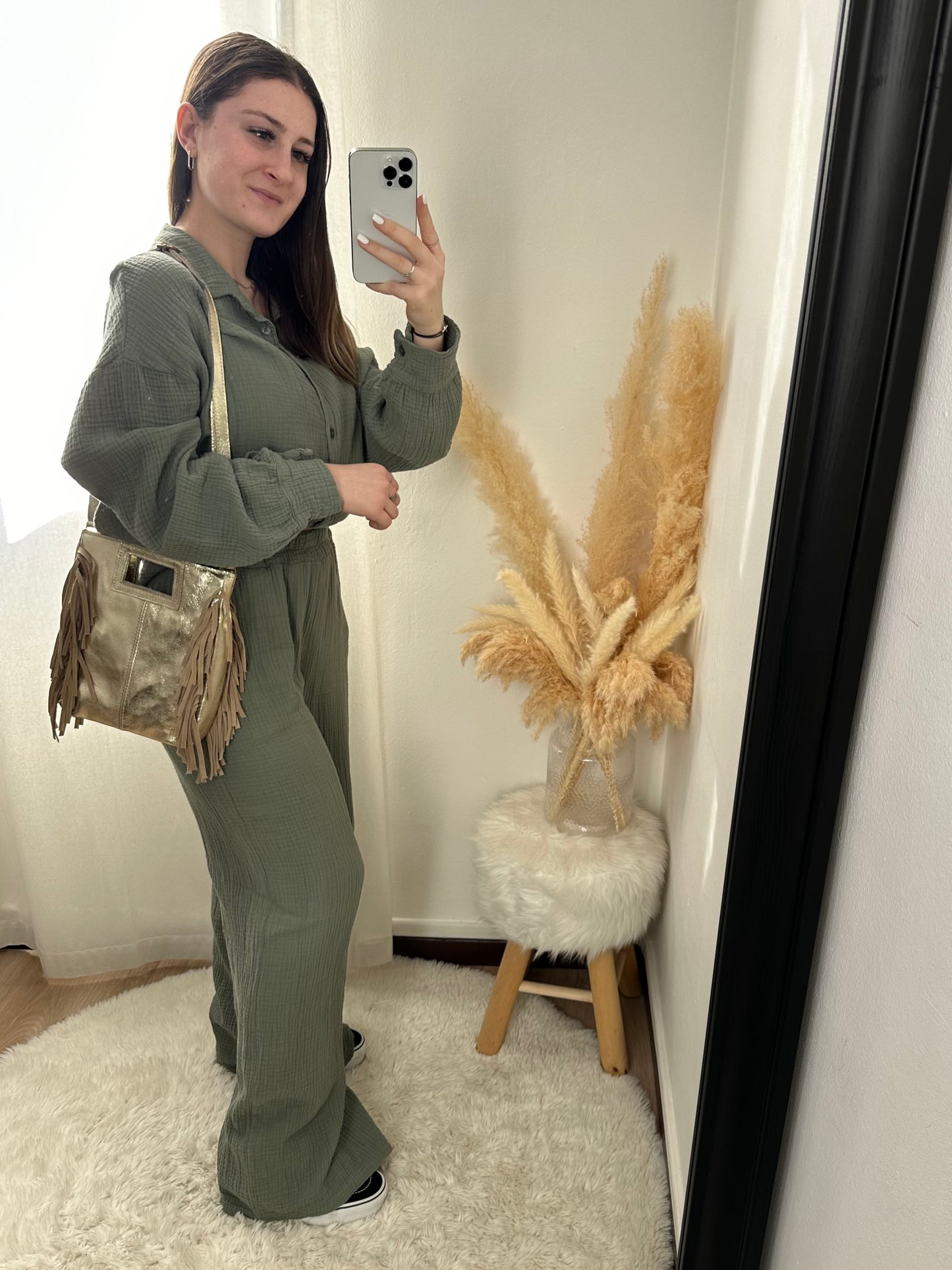 Sac Cuir Or Brillant