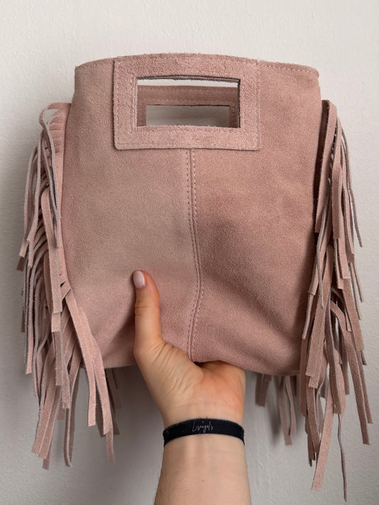 Sac Cuir Daim Rose