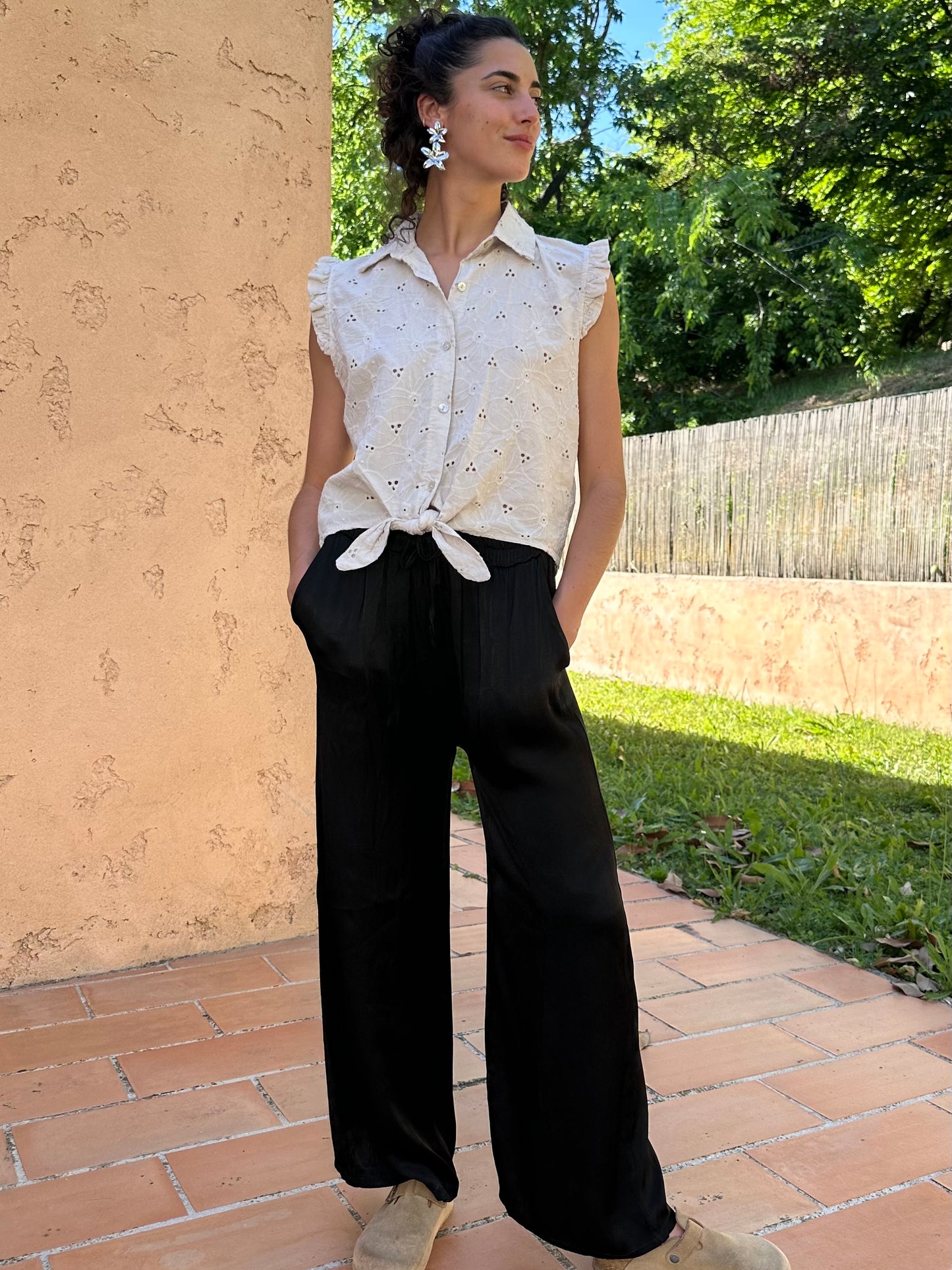 Top Fleur Beige