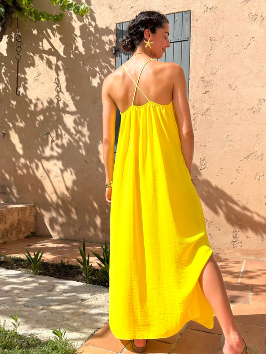 Robe Jaune fluide